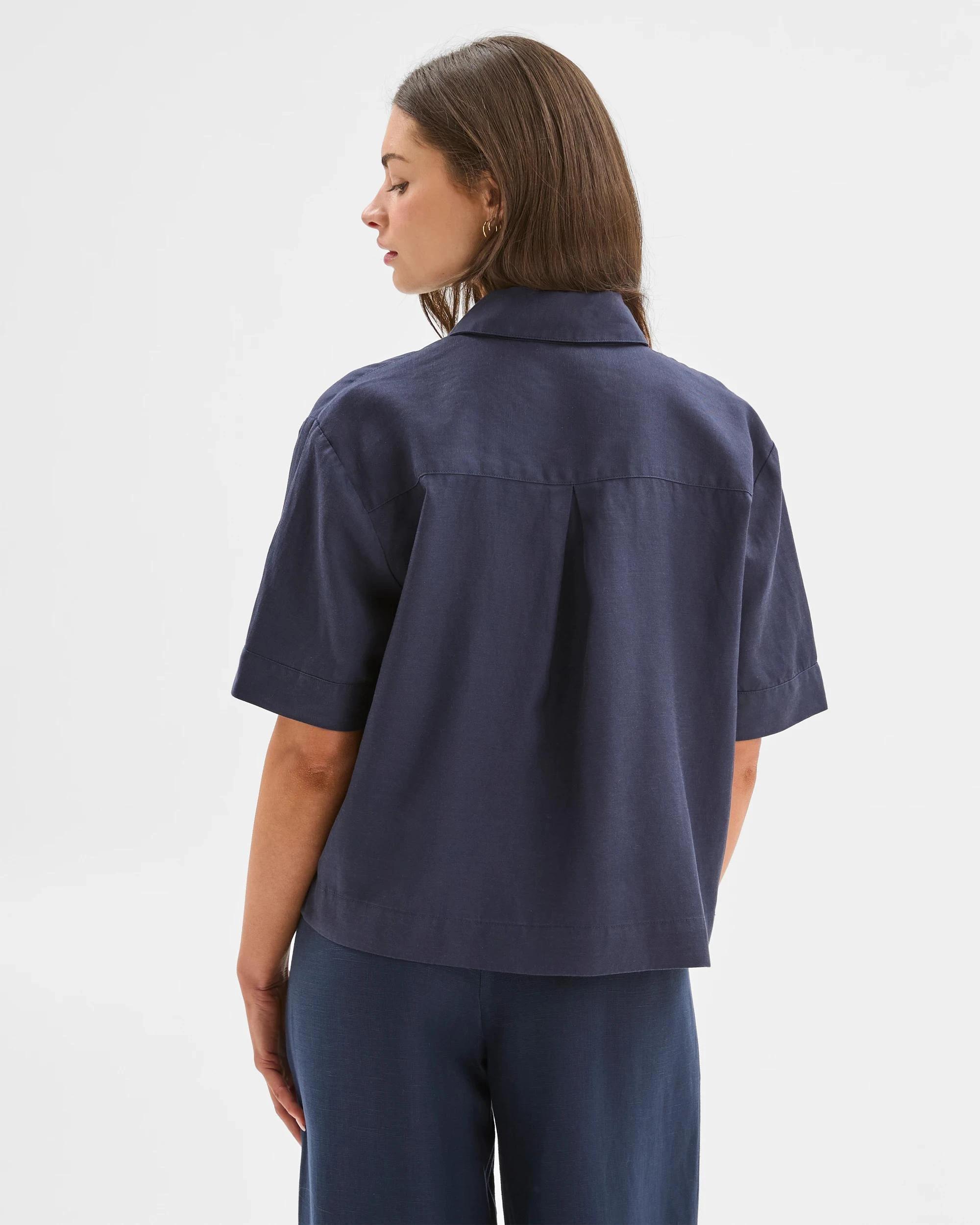 5 Target Petites Button Front Shirt NAVY BLAZER, 5 of 5