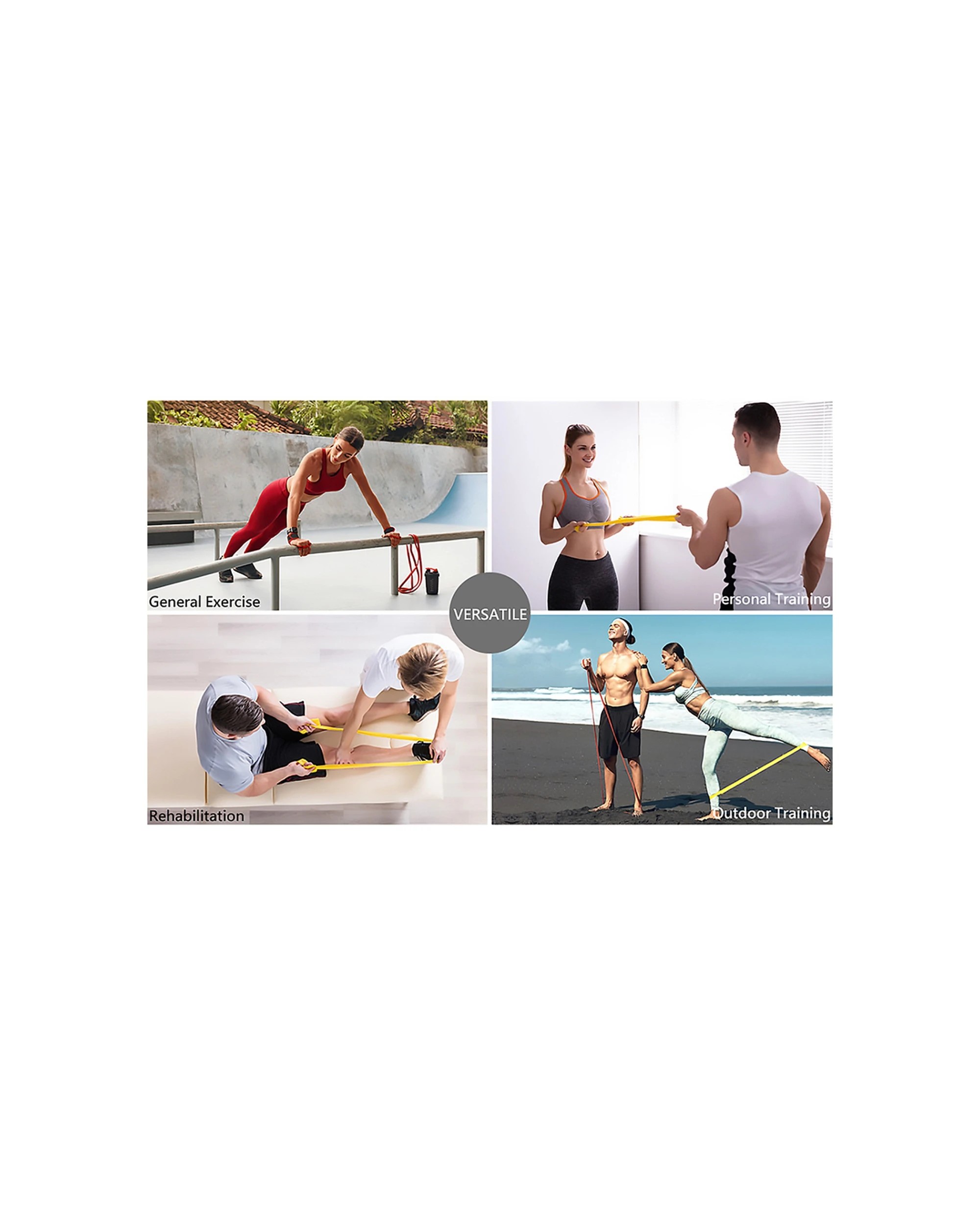 3 HACIENDA 4.5cm Resistance Power Band 22-57kgs Latex Rubber 208cm Fitness - Red, 3 of 3