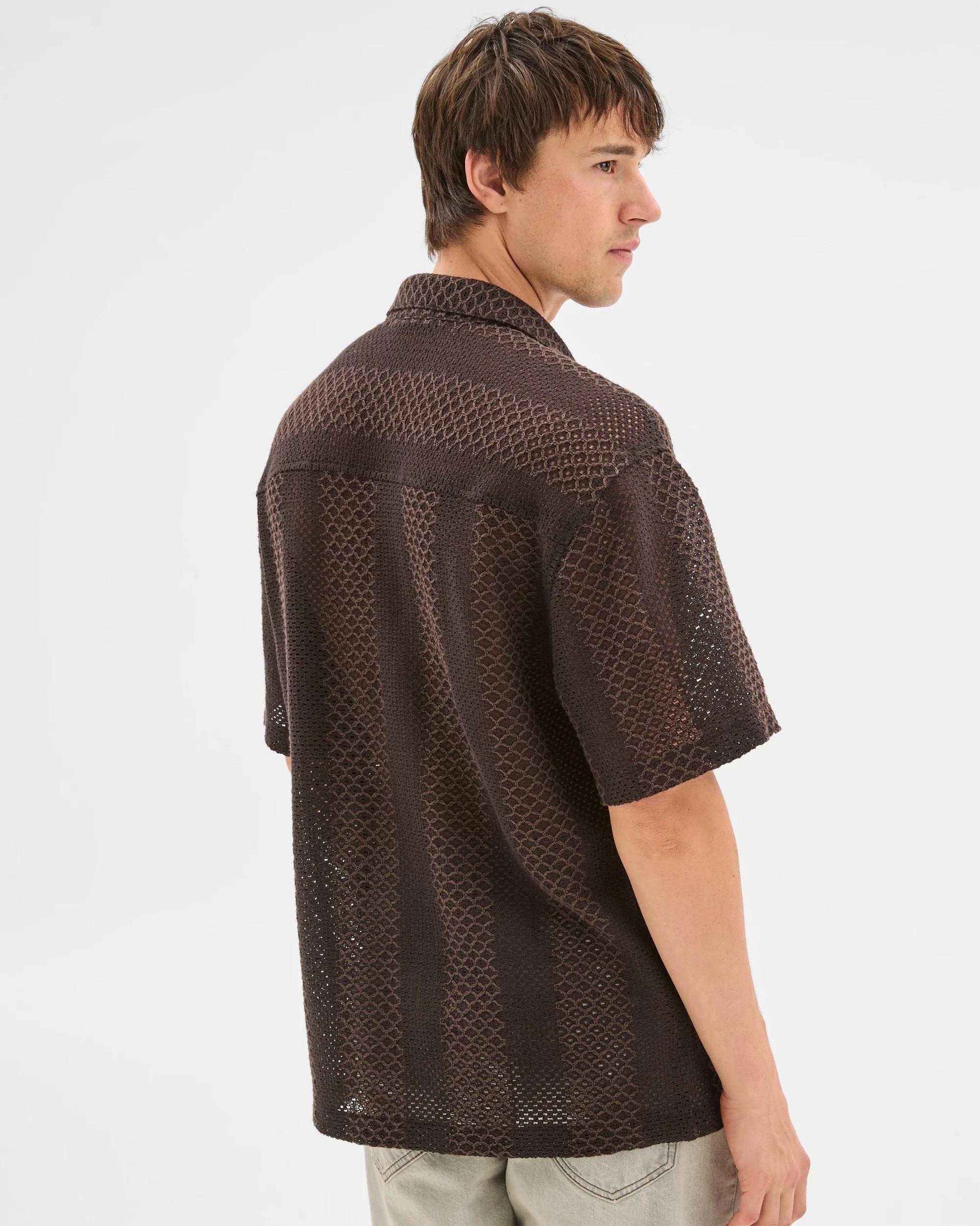 6 Australian Cotton Blend Woven Shirt - Commons CHOCOLATE, 6 of 6