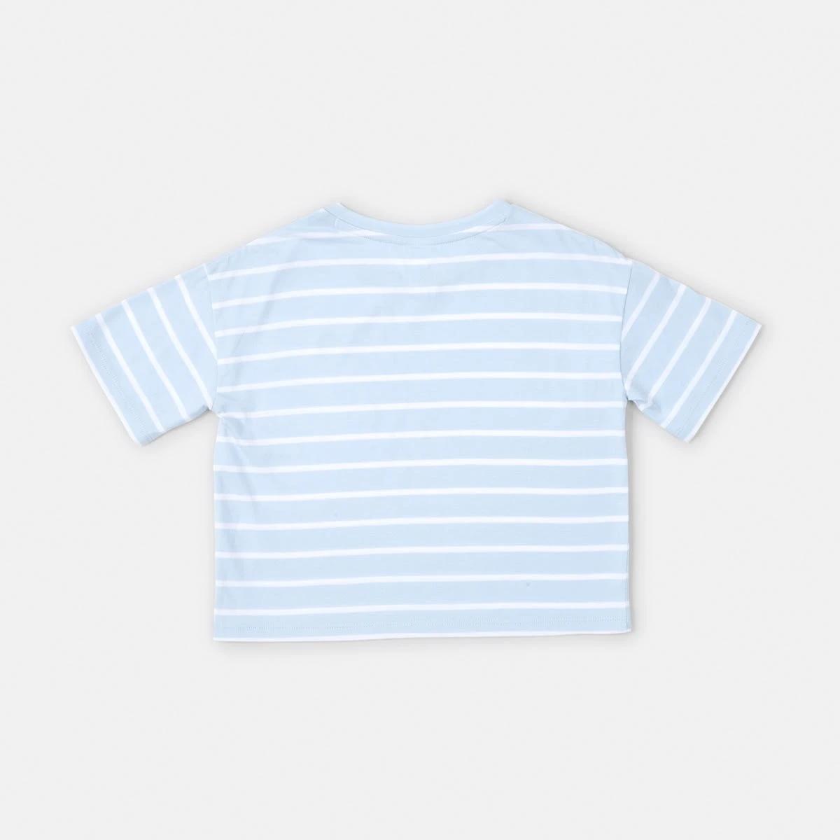 8 Short Sleeve Stripe T-shirt Blu Stripe, 8 of 8