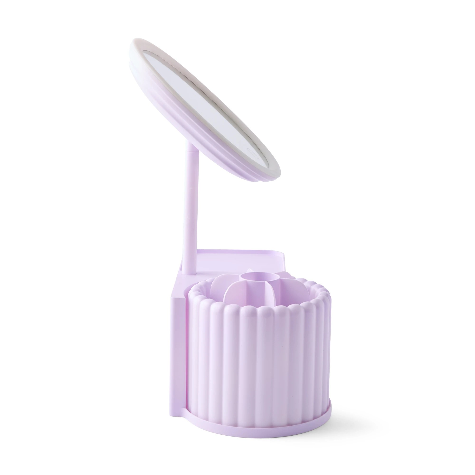 8 Cosmetic Organiser with Mirror - Lilac, 8 of 10