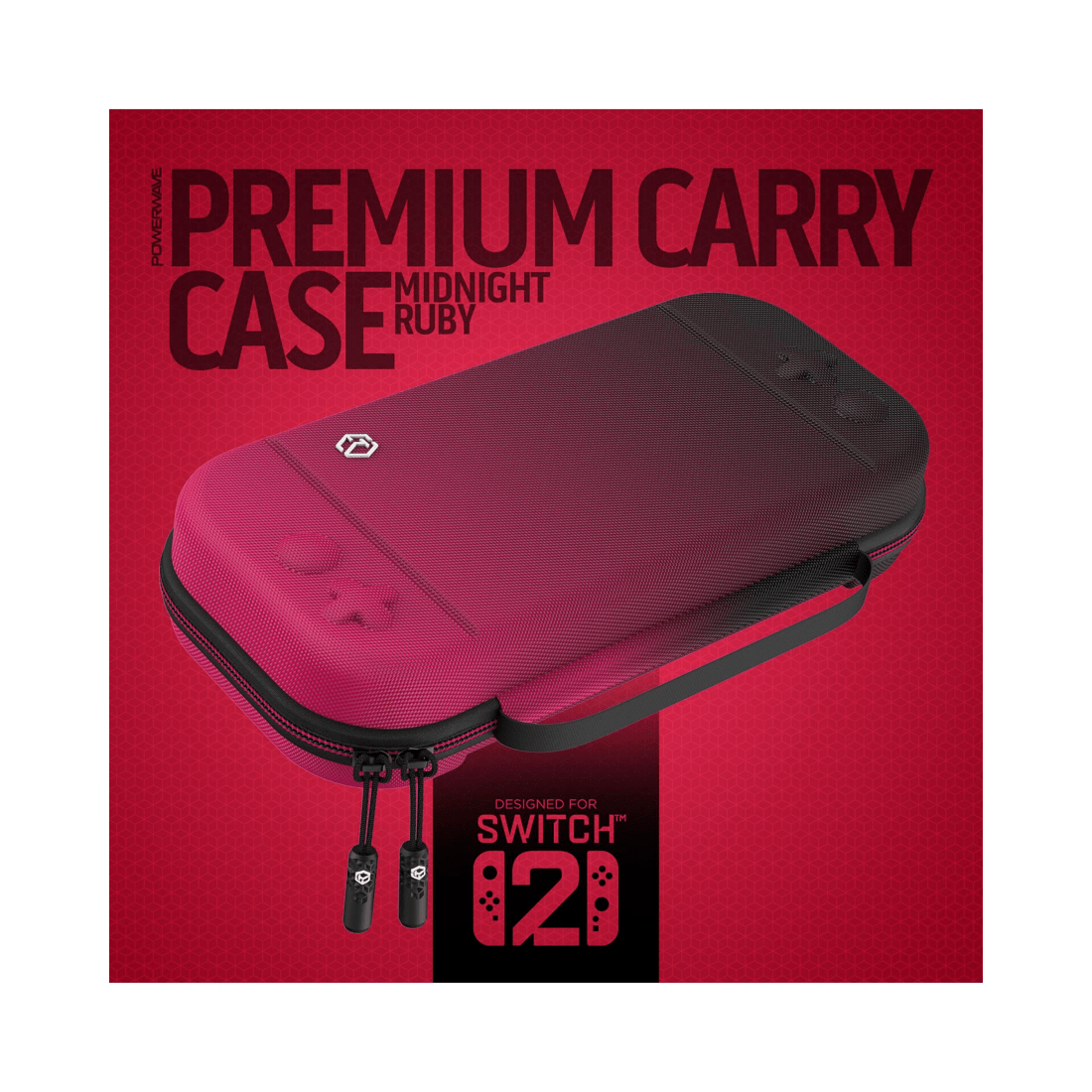 2 Powerwave Premium Carry Case Midnight Ruby for Nintendo Switch 2
 - red, 2 of 6