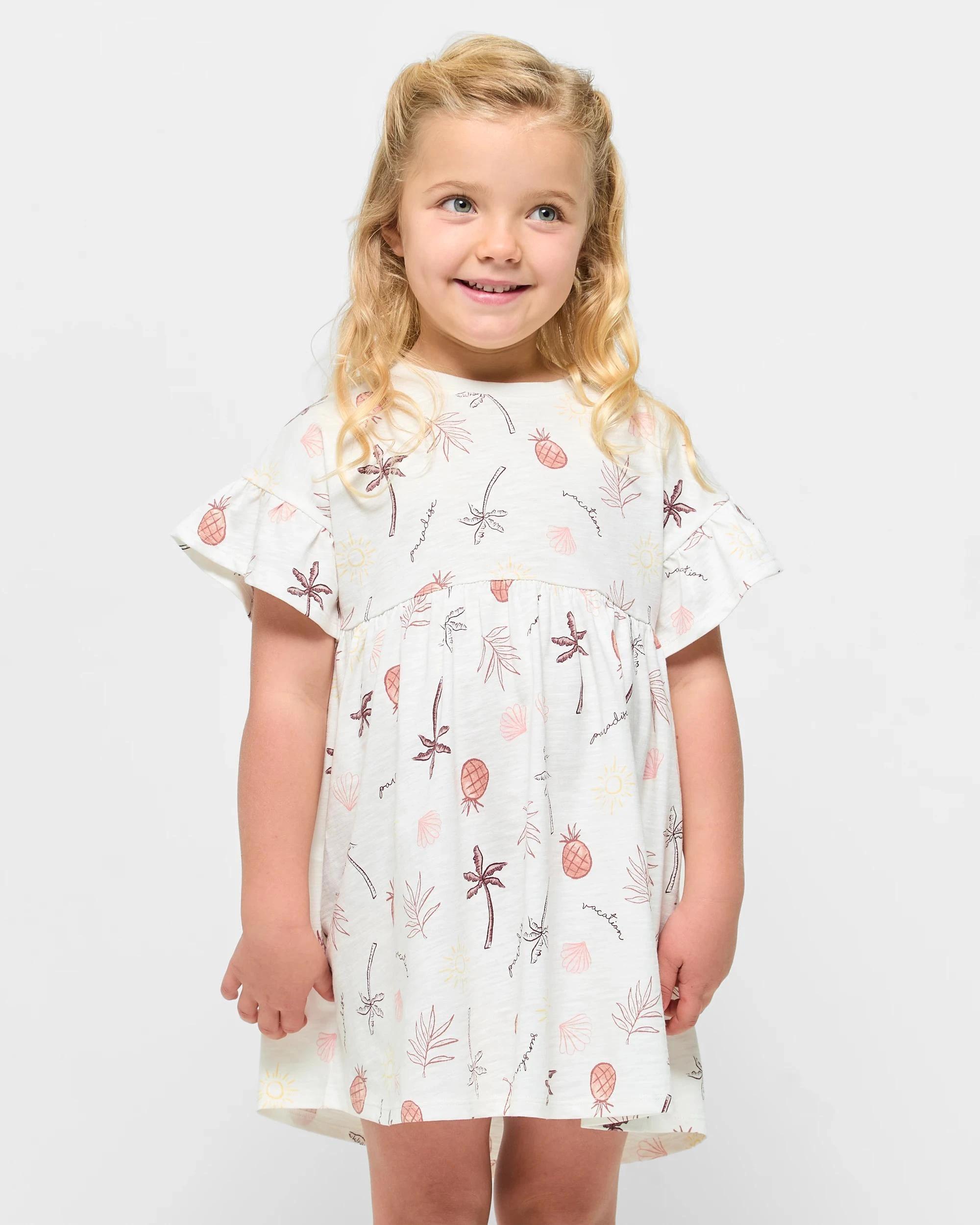 1 Target Australian Cotton Print Dress WHITE VACATION, 1 of 5