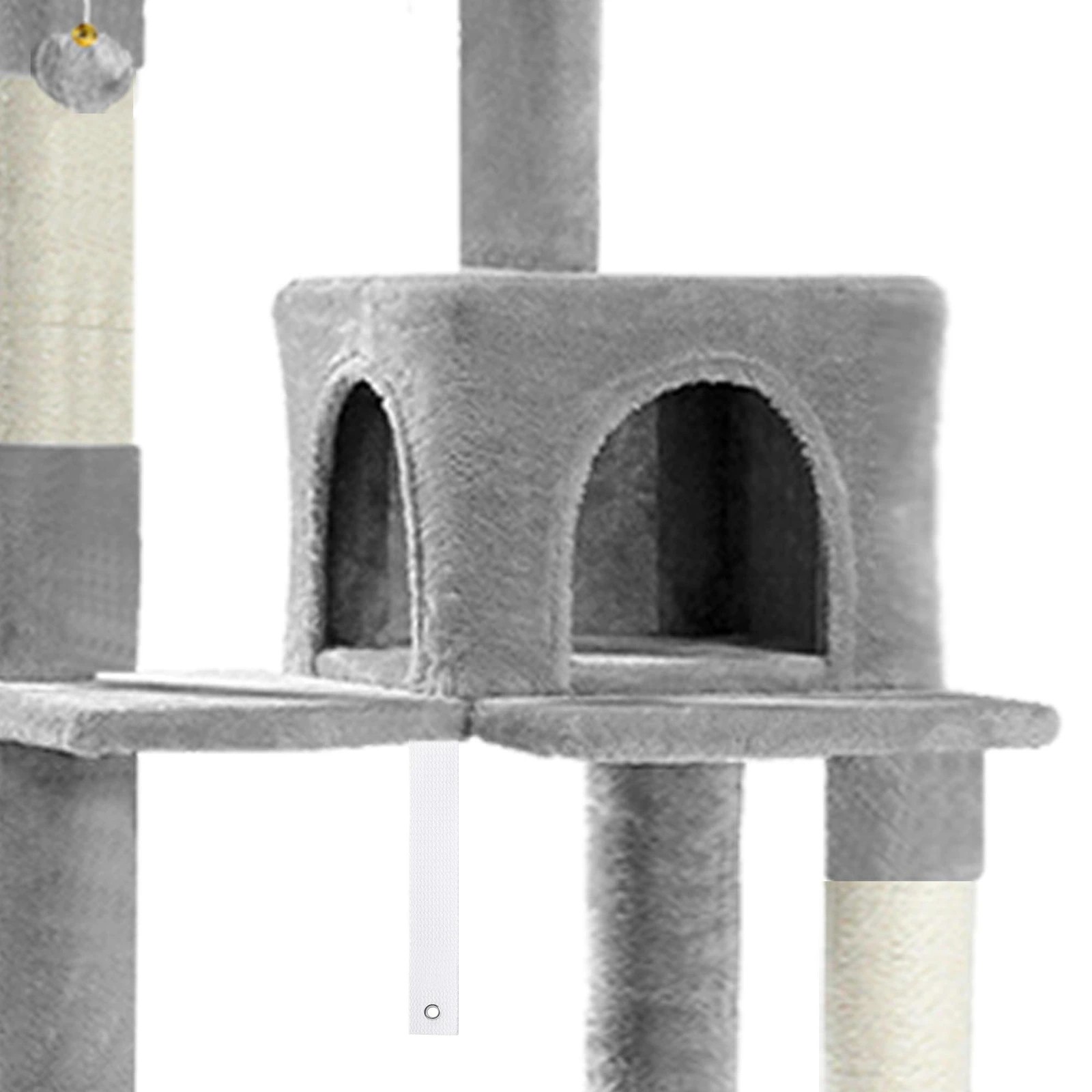 5 Beastie Cat Tree Scratching Post Scratcher Tower Condo House Furniture Wood 143 - Grey, 5 of 7