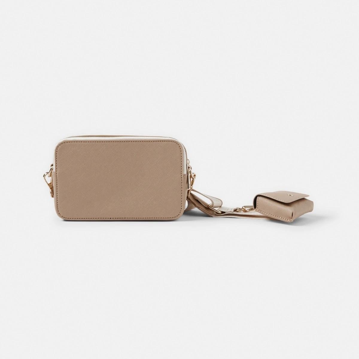 1 Double Zip Crossbody Bag BEIGE VANILLA, 1 of 8