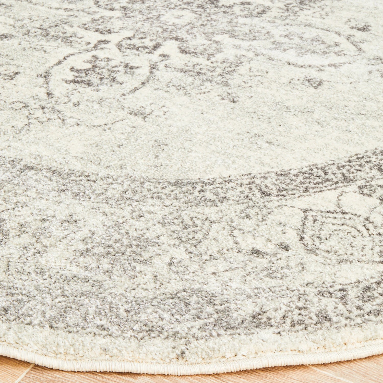 5 Common Ground Rugs Era 977 150x150cm Round - Small Pet Friendly Rug - Silver, 5 of 8