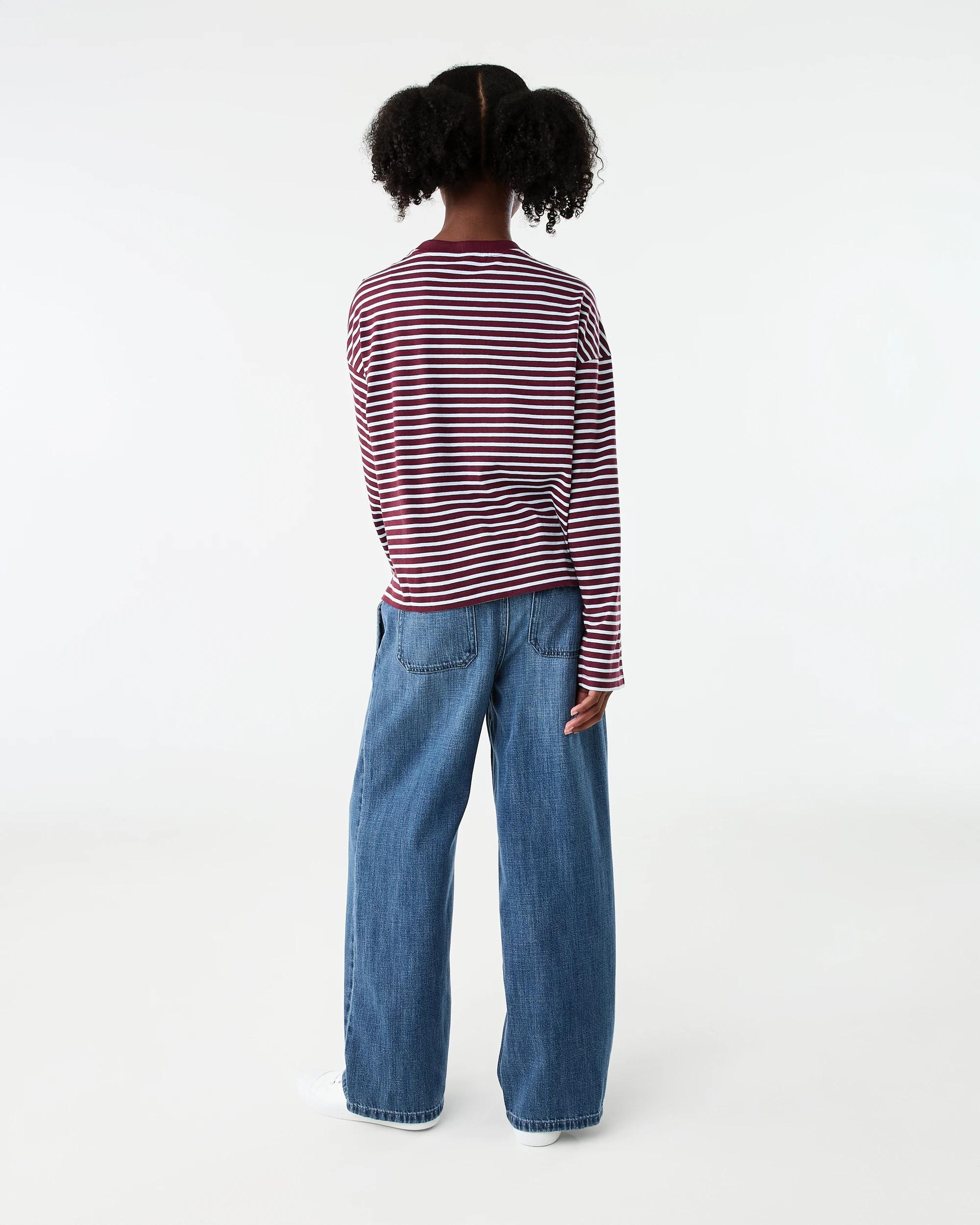 7 Wide Leg Elastic Jeans Dark Wash, 7 of 7