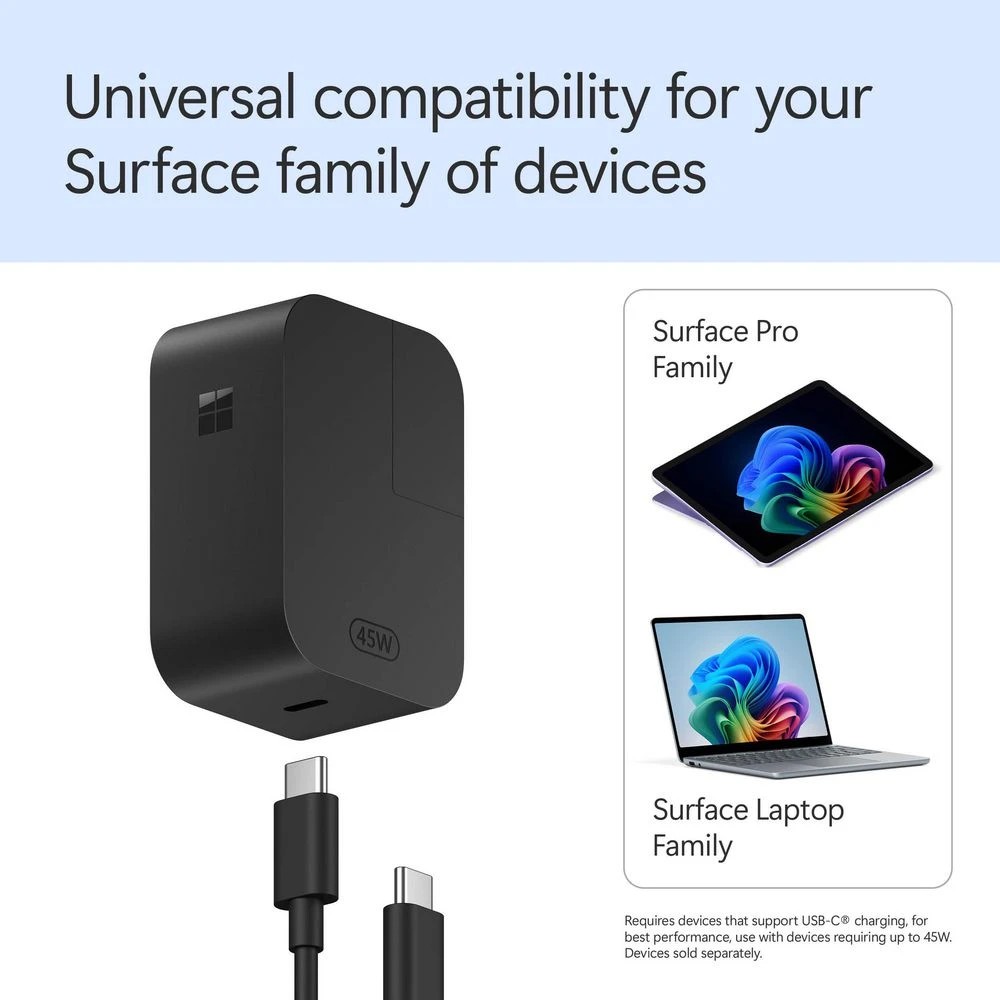 5 Microsoft Surface 45W USB-C Wall Charger, 5 of 7