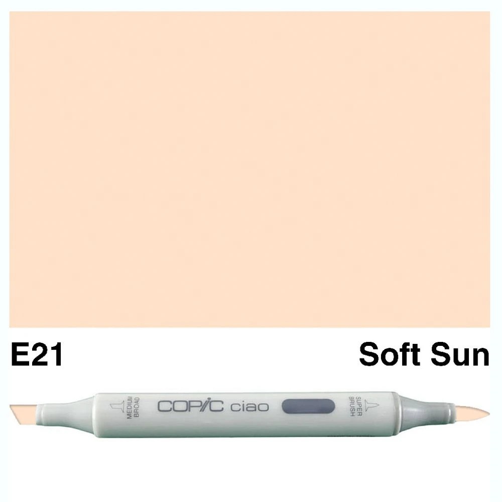 3 Copic Ciao Dual Nib Marker E21 Soft Sun, 3 of 3
