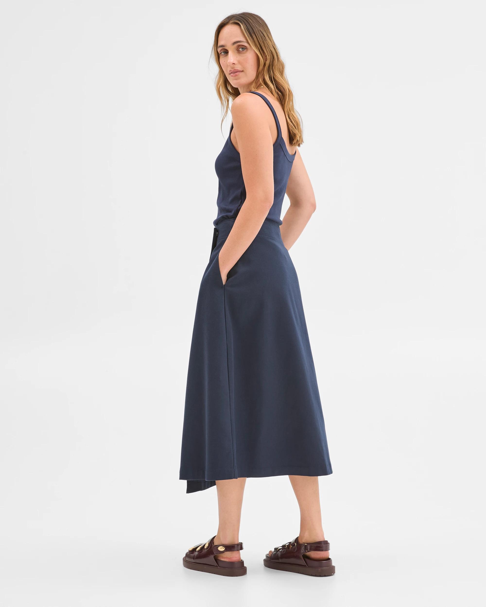 5 Target Woman Wrap Midi Skirt NAVY BLAZER, 5 of 5