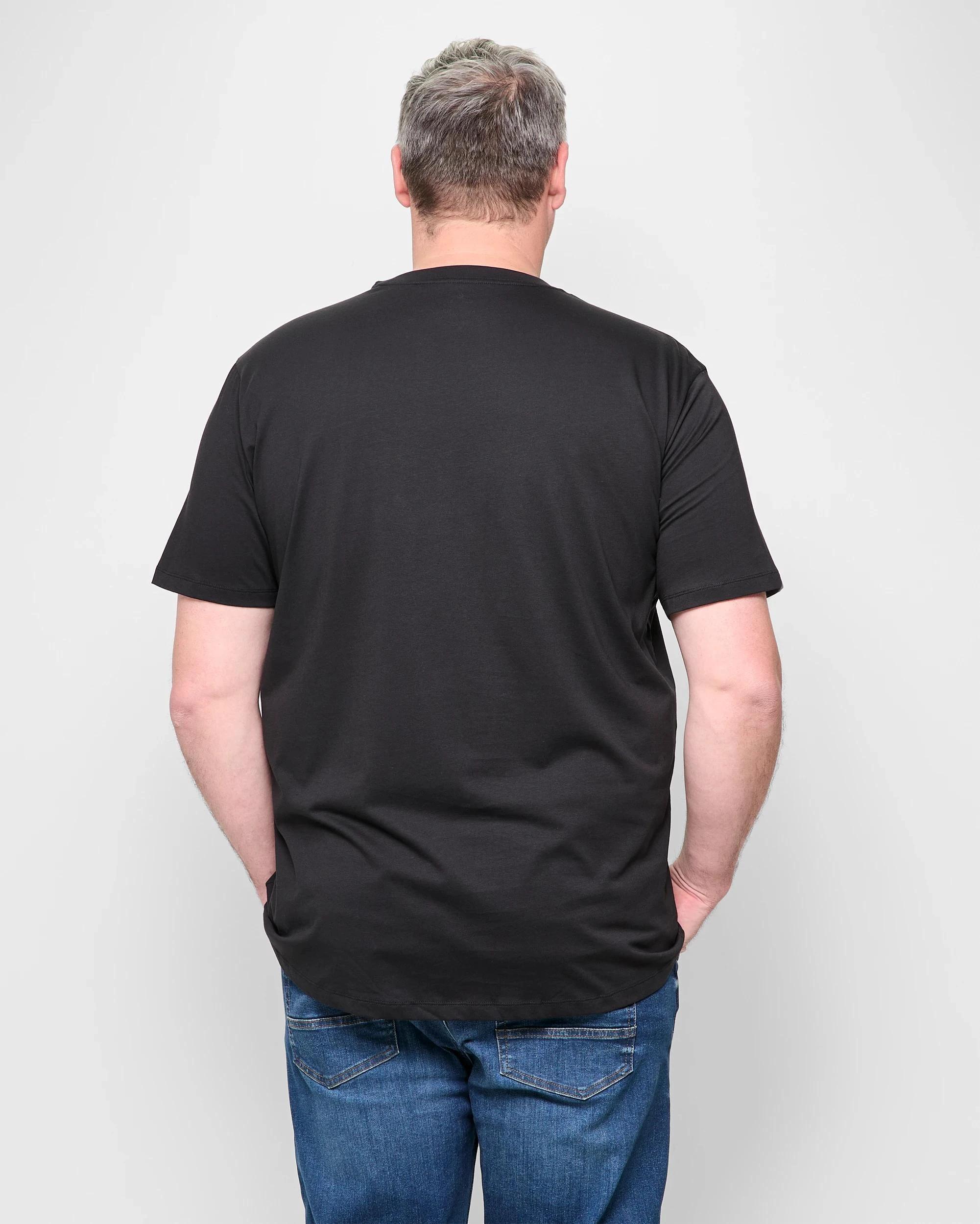 4 Target Man Plus Plus Size Australian Cotton Crew T-Shirt BLACK, 4 of 5