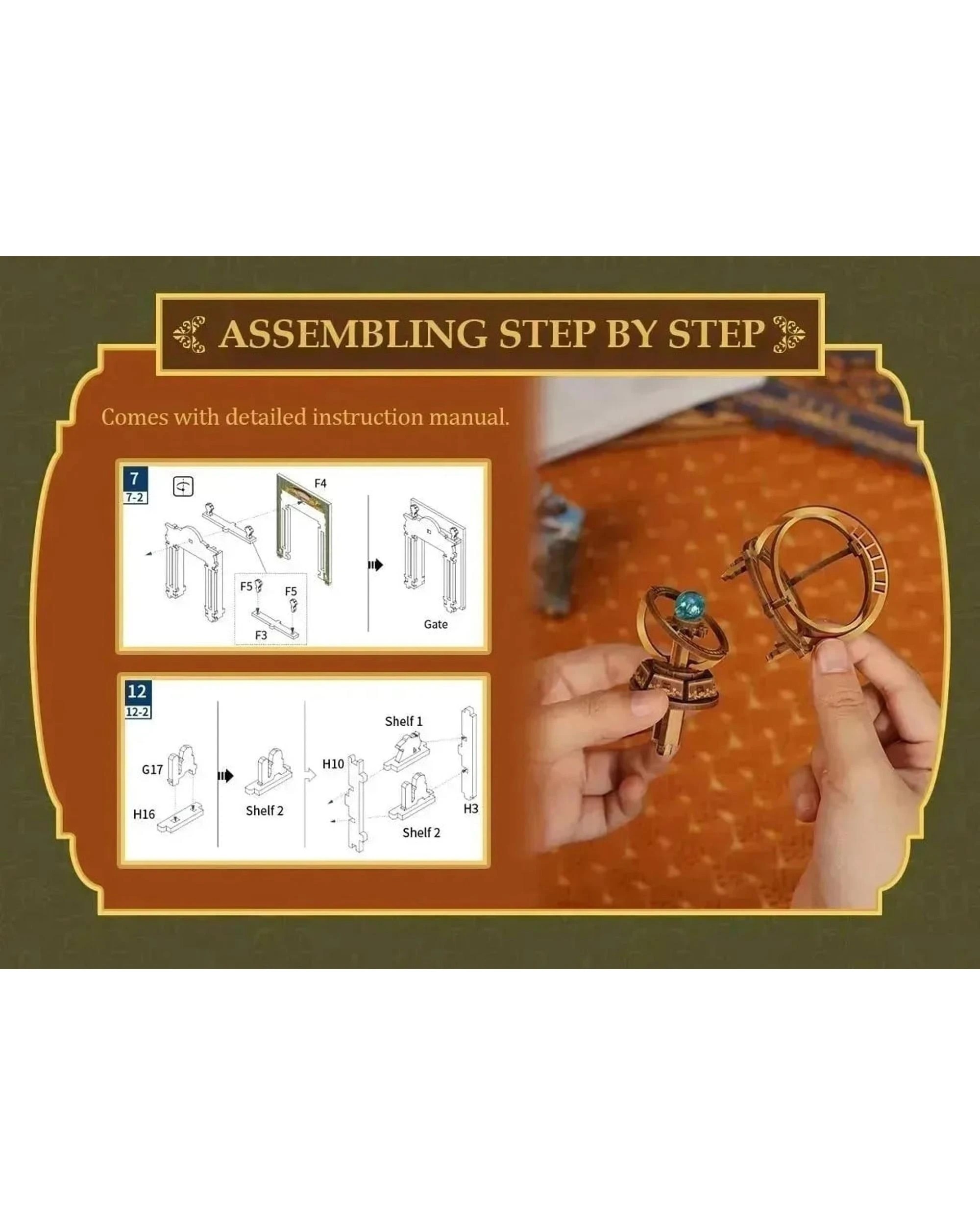 10 Tonecheer 3D Wooden Puzzle DIY Book Nook Kit - Spacetime Museum, 10 of 10