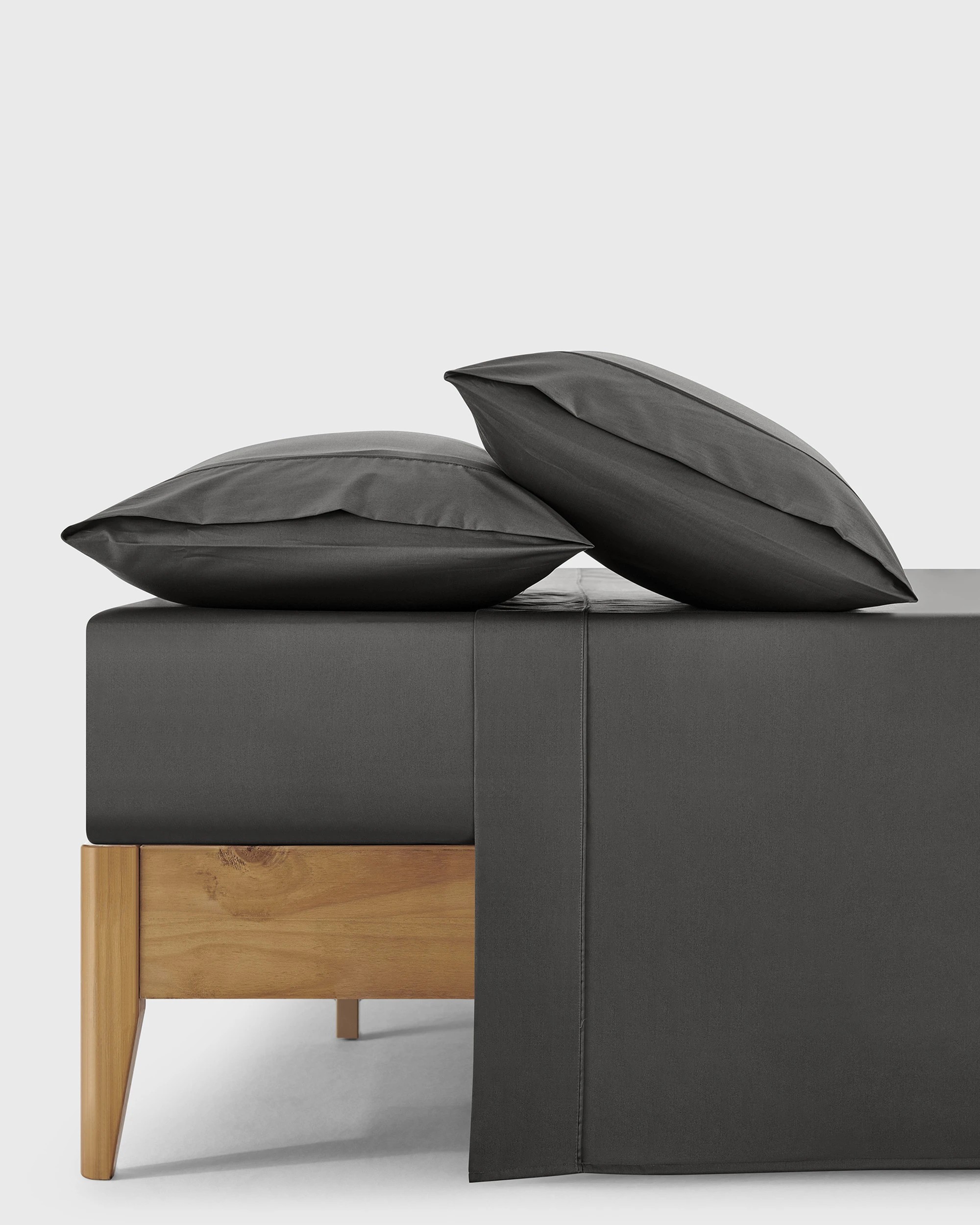 1 Dreamaker 400TC Premium Cotton Sateen Sheet Set - Super King Bed - Charcoal, 1 of 7