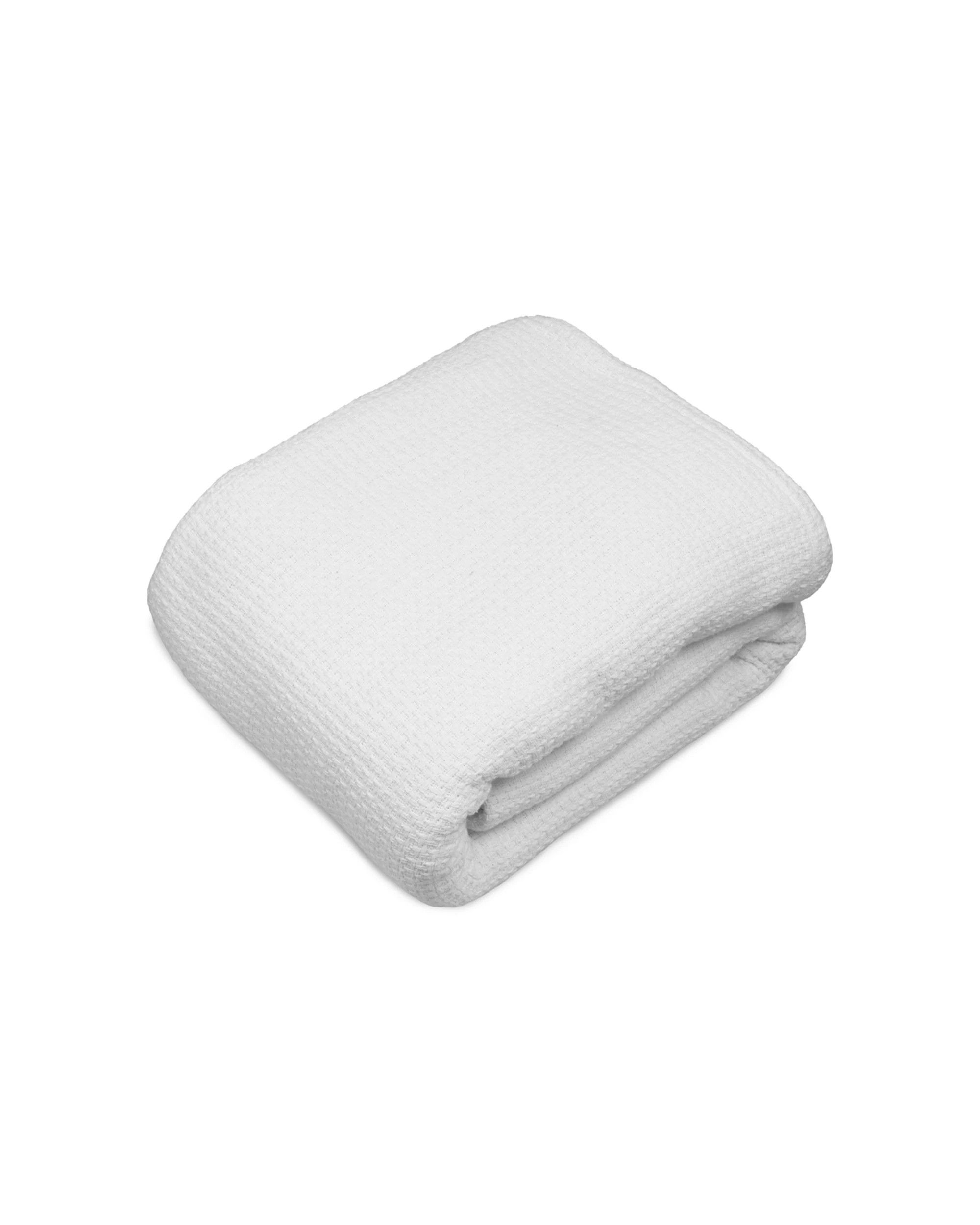 1 Algodon Sophie Queen Cotton Waffle Blanket - White, 1 of 3