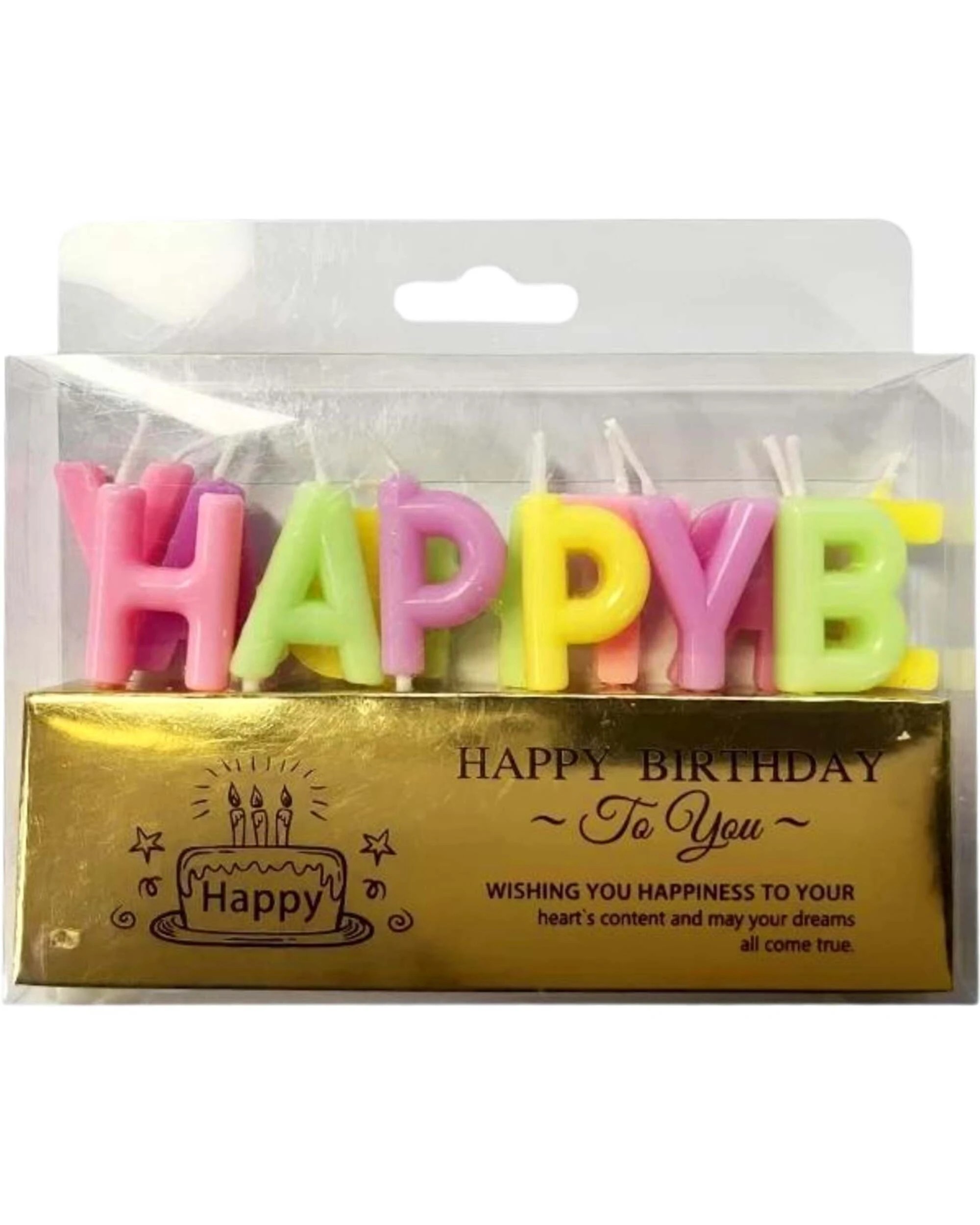 1 Party Maker Pastel Coloured Happy Birthday Candles Pack of 13 - Multi, 1 of 1