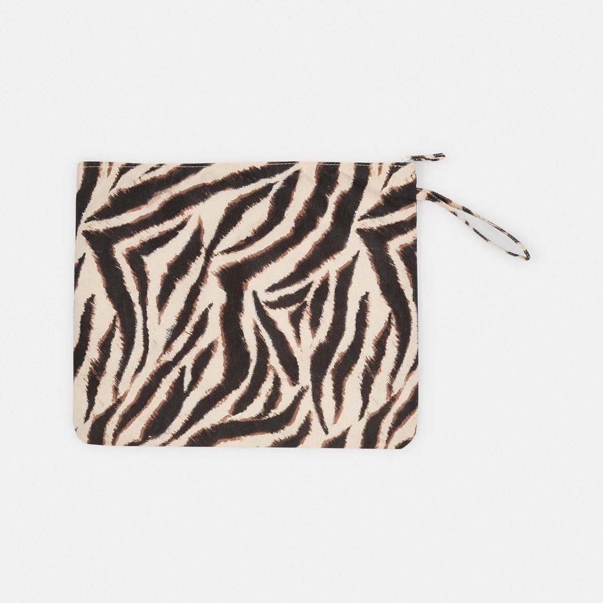 1 Large Bikini Bag ZEBRA BONE BEIGE, 1 of 3