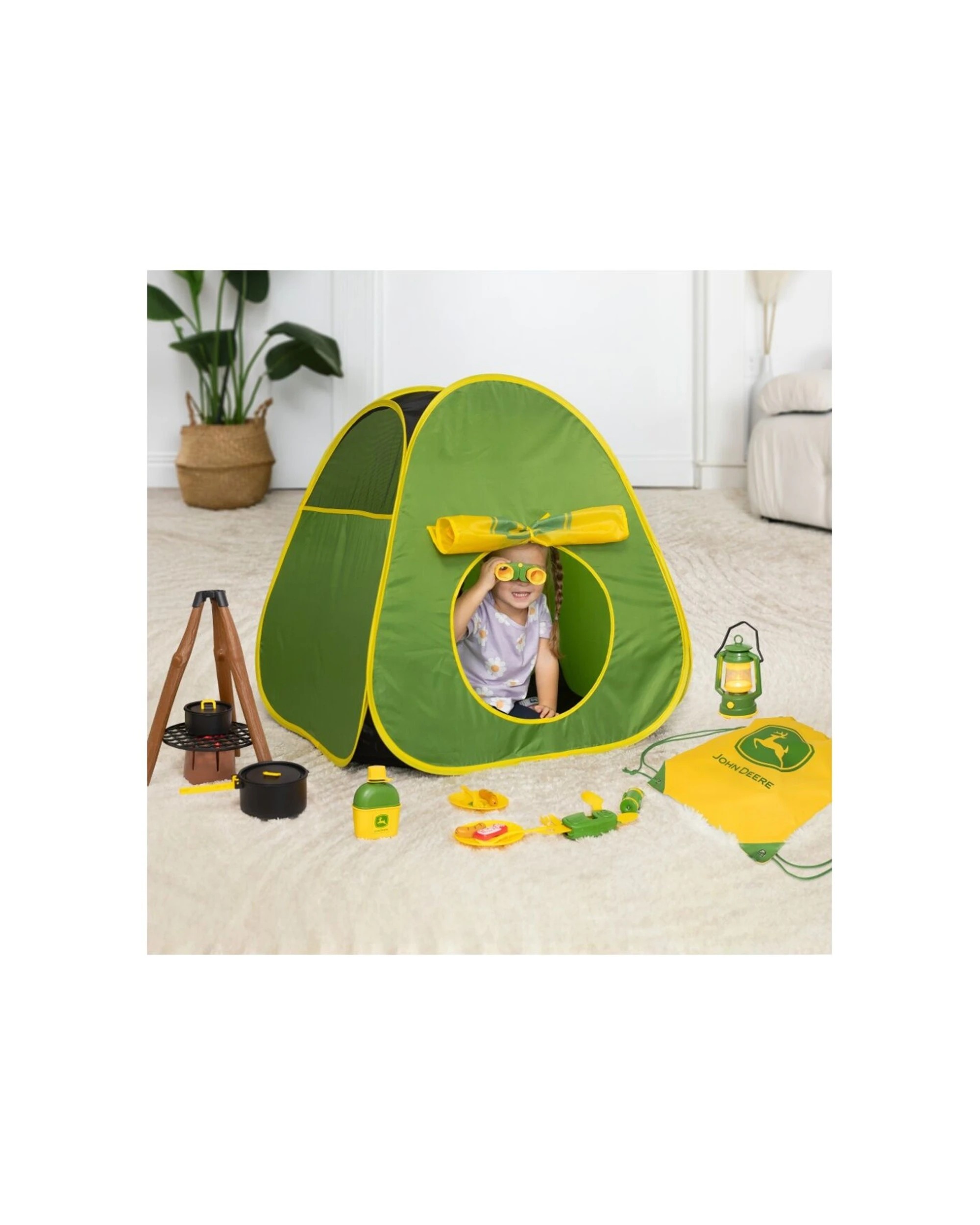4 John Deere 18pc Pop-Up Camping Set With Interactive Fire Pit and Accessories Kids - Multi, 4 of 5