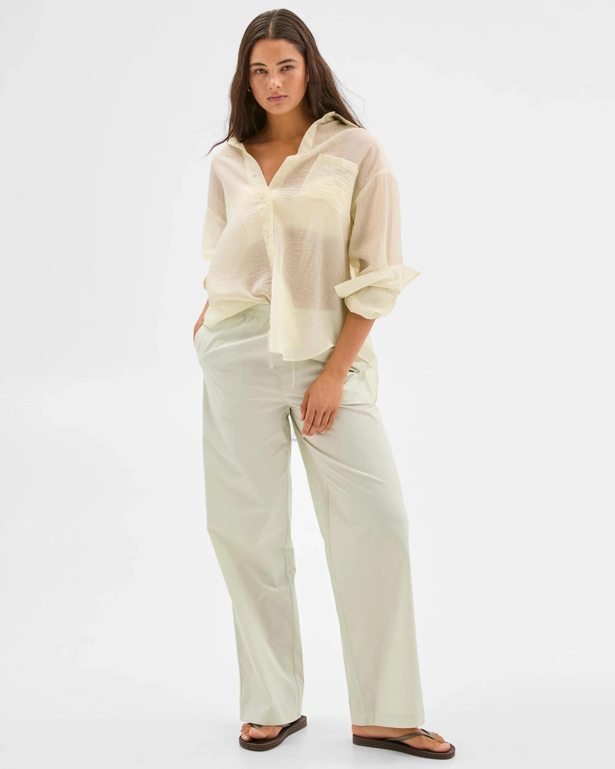 1 Lily Loves Poplin Pants PISTACHIO, 1 of 6