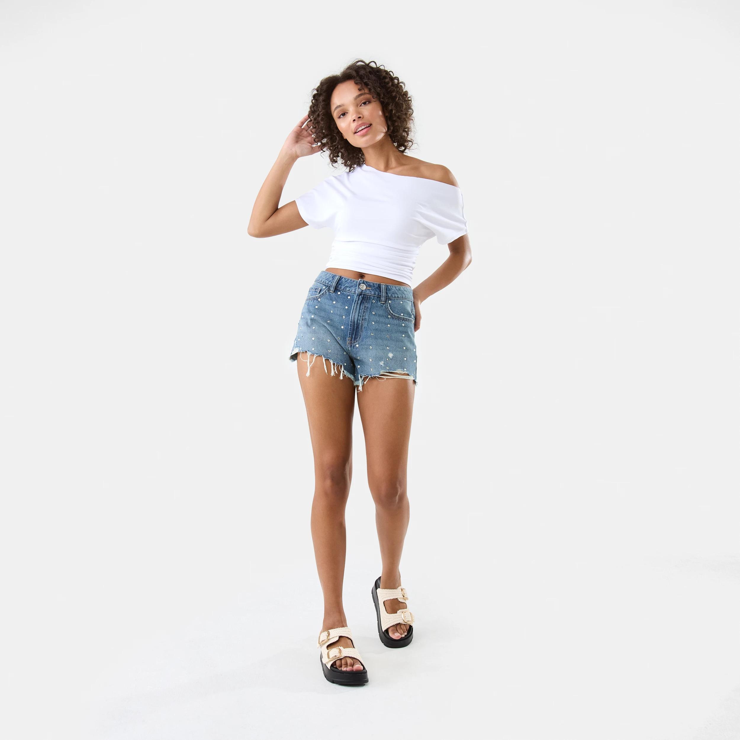 2 Festival Embellished Shorts Mid Wash, 2 of 10