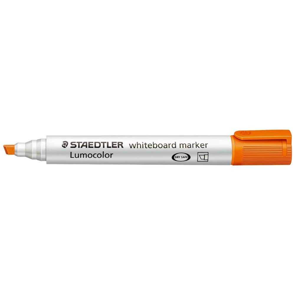 1 Staedtler Lumocolor Whiteboard Marker Chisel Orange, 1 of 3