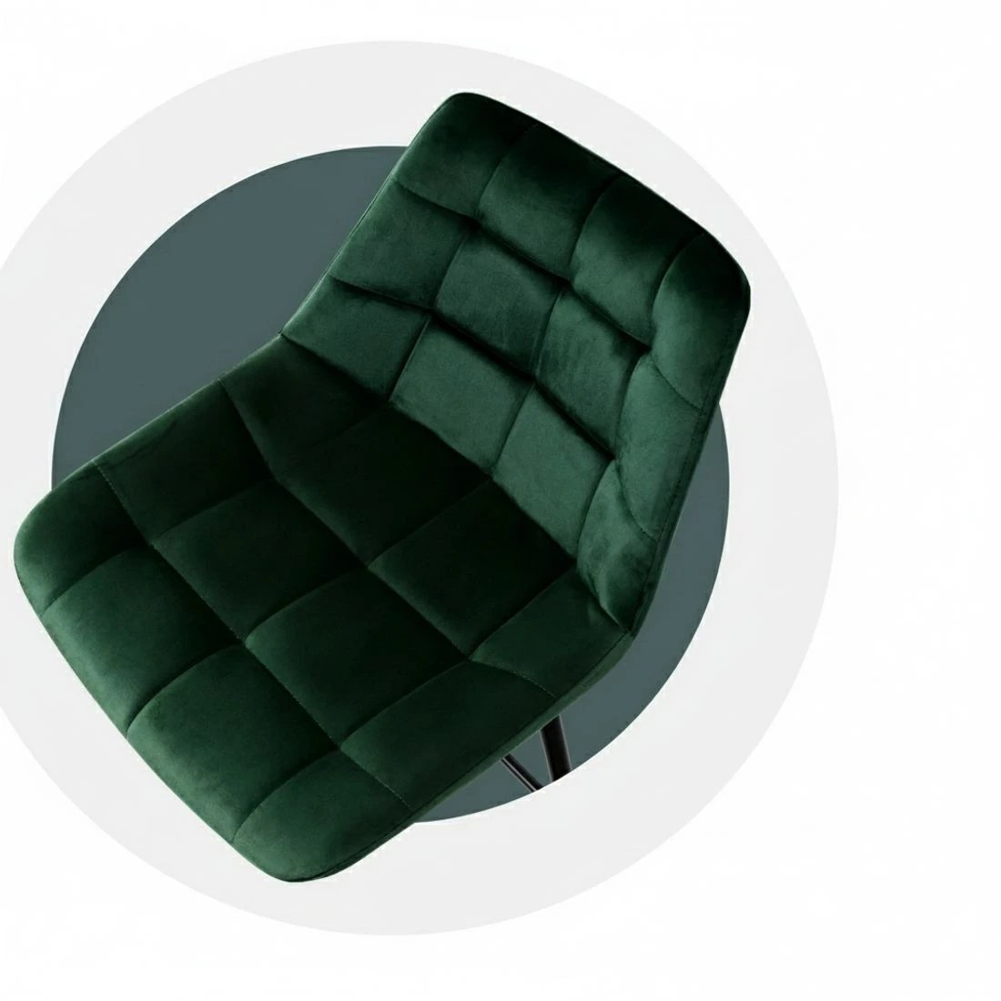 5 Artiss 4x Bar Stools Velvet Chairs Green - Green, 5 of 5