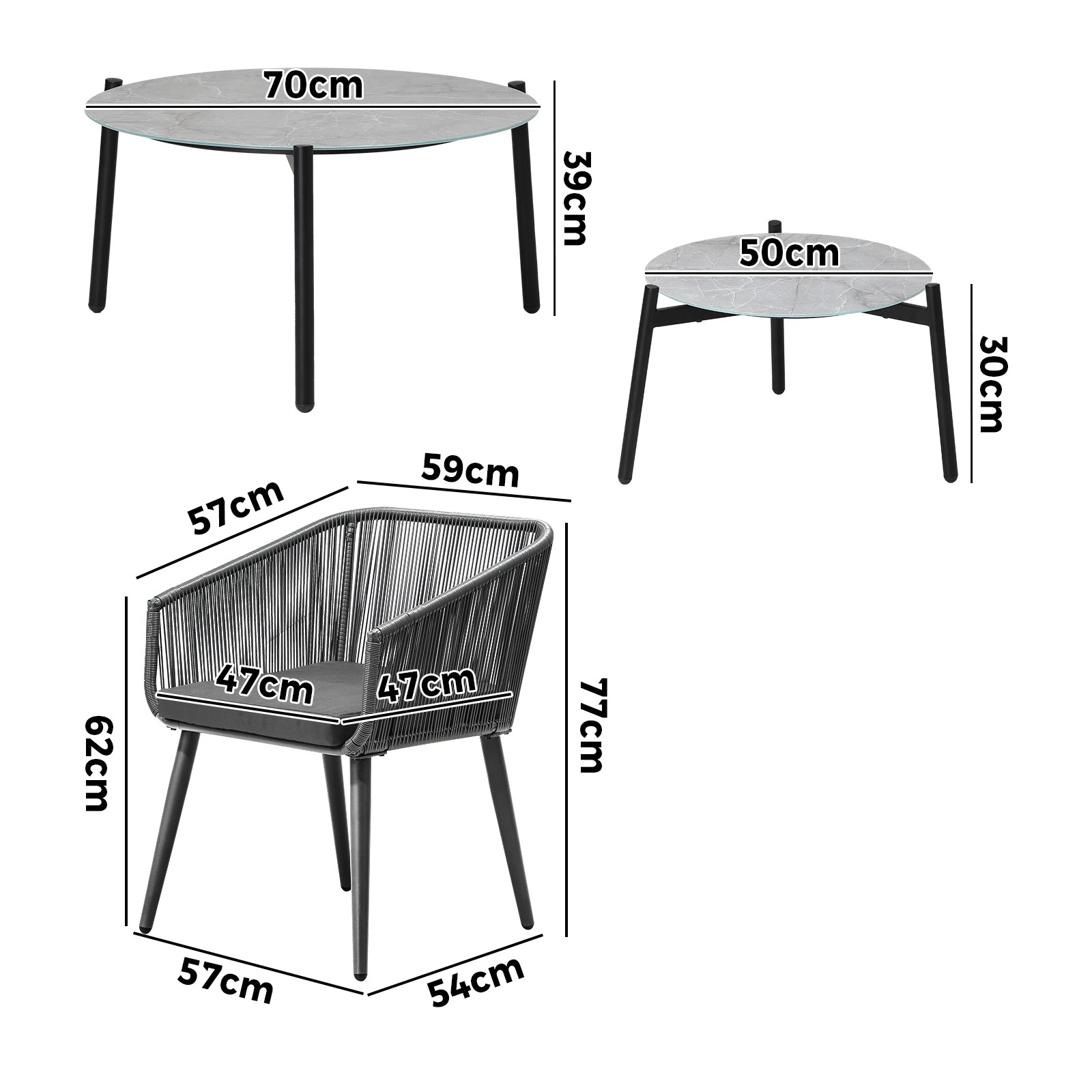 2 Livsip 6 Piece Outdoor Patio Set Lounge Furniture Setting - Multi, 2 of 10