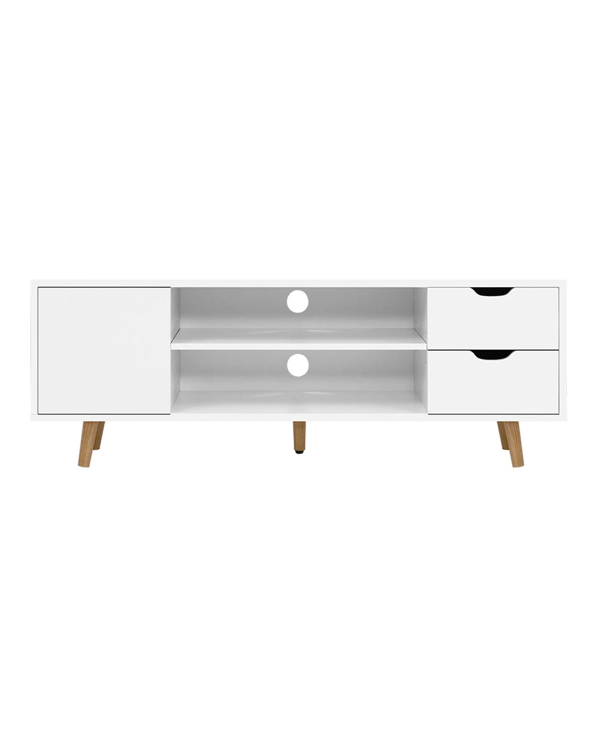 3 Artiss TV Cabinet Entertainment Unit 120cm - White, 3 of 8