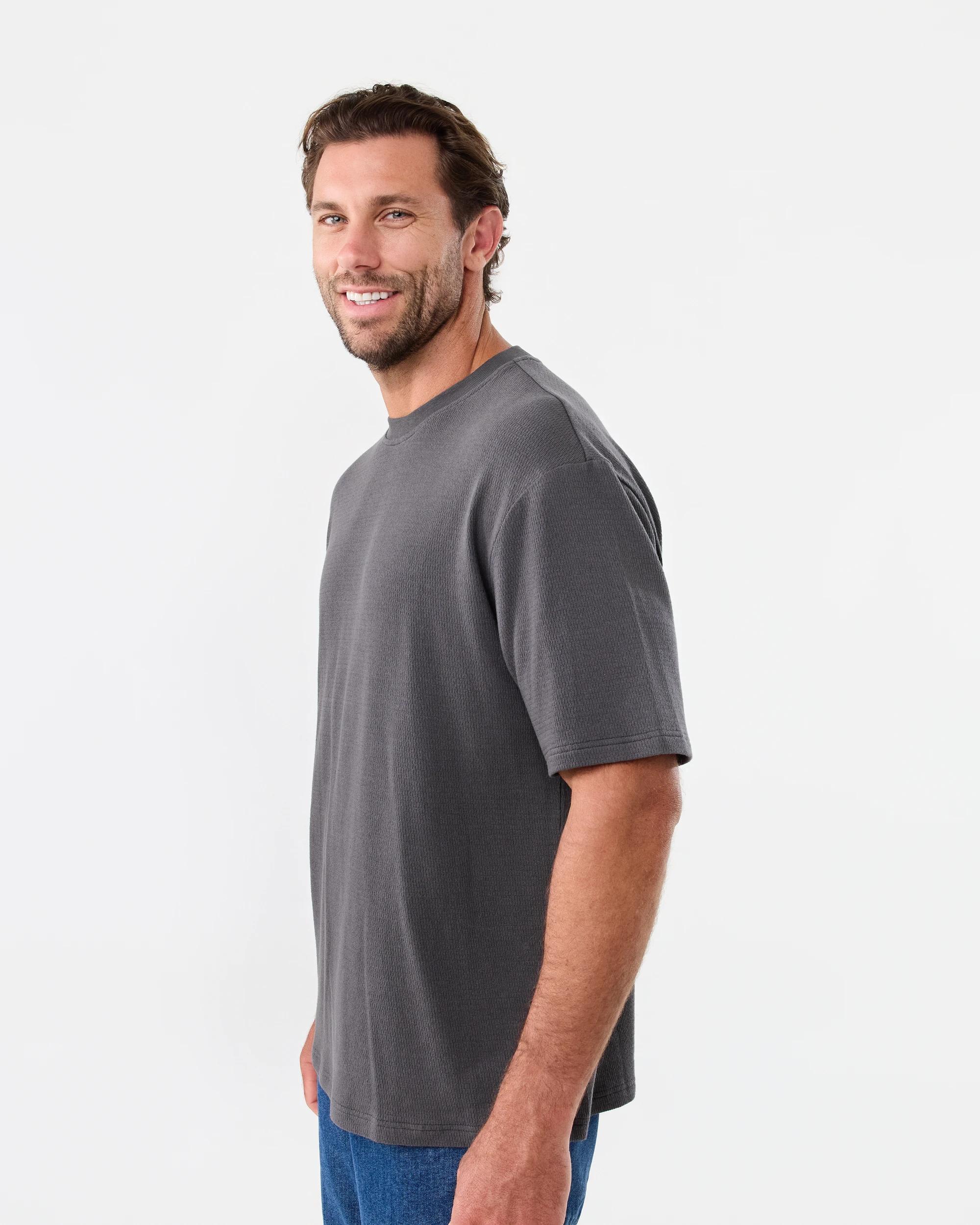 2 Oversized Textured T-shirt Gry Lava, 2 of 5