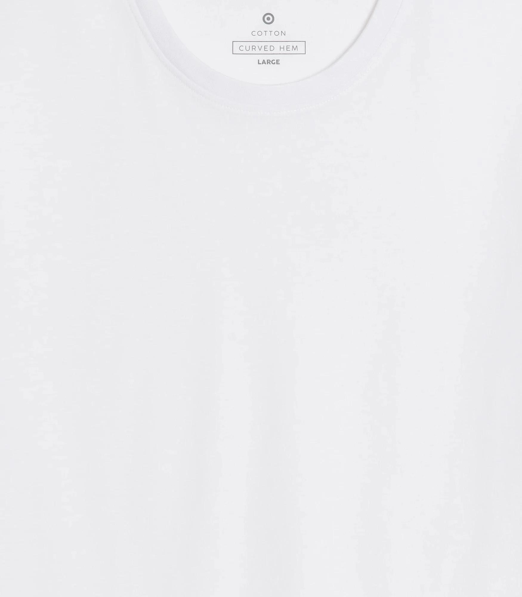 6 Target Australian Cotton Curved Hem T-Shirt WHITE, 6 of 6