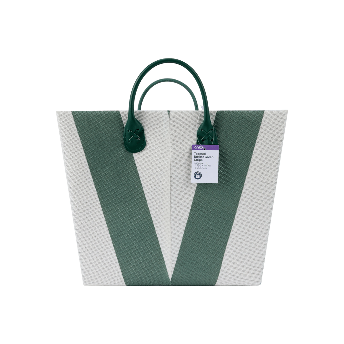 5 Tapered Basket - Green Stripe, 5 of 5