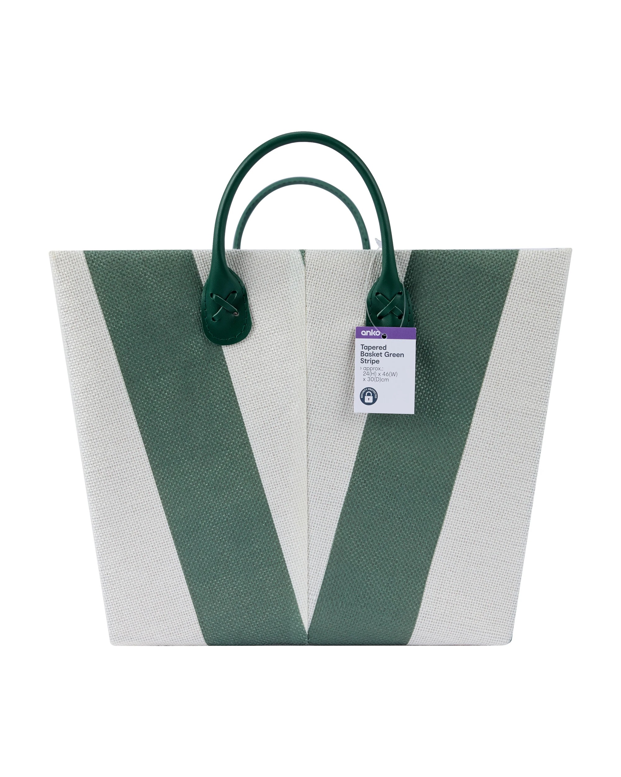 5 Tapered Basket - Green Stripe, 5 of 5