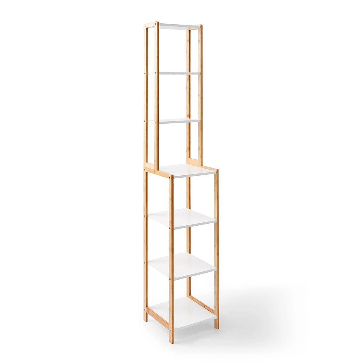 7 Bamboo and White 7 Tier Shelf, 7 of 11