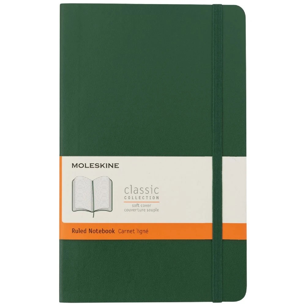 1 Moleskine Classic Soft Cover Ruled Notebook Myrtle Green, 1 of 9