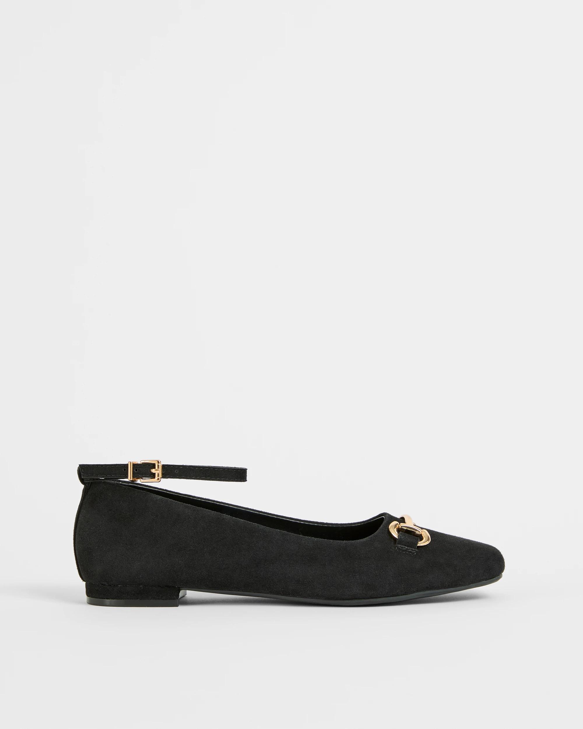 1 Target Woman Hardware Ballet Flats BLACK, 1 of 3