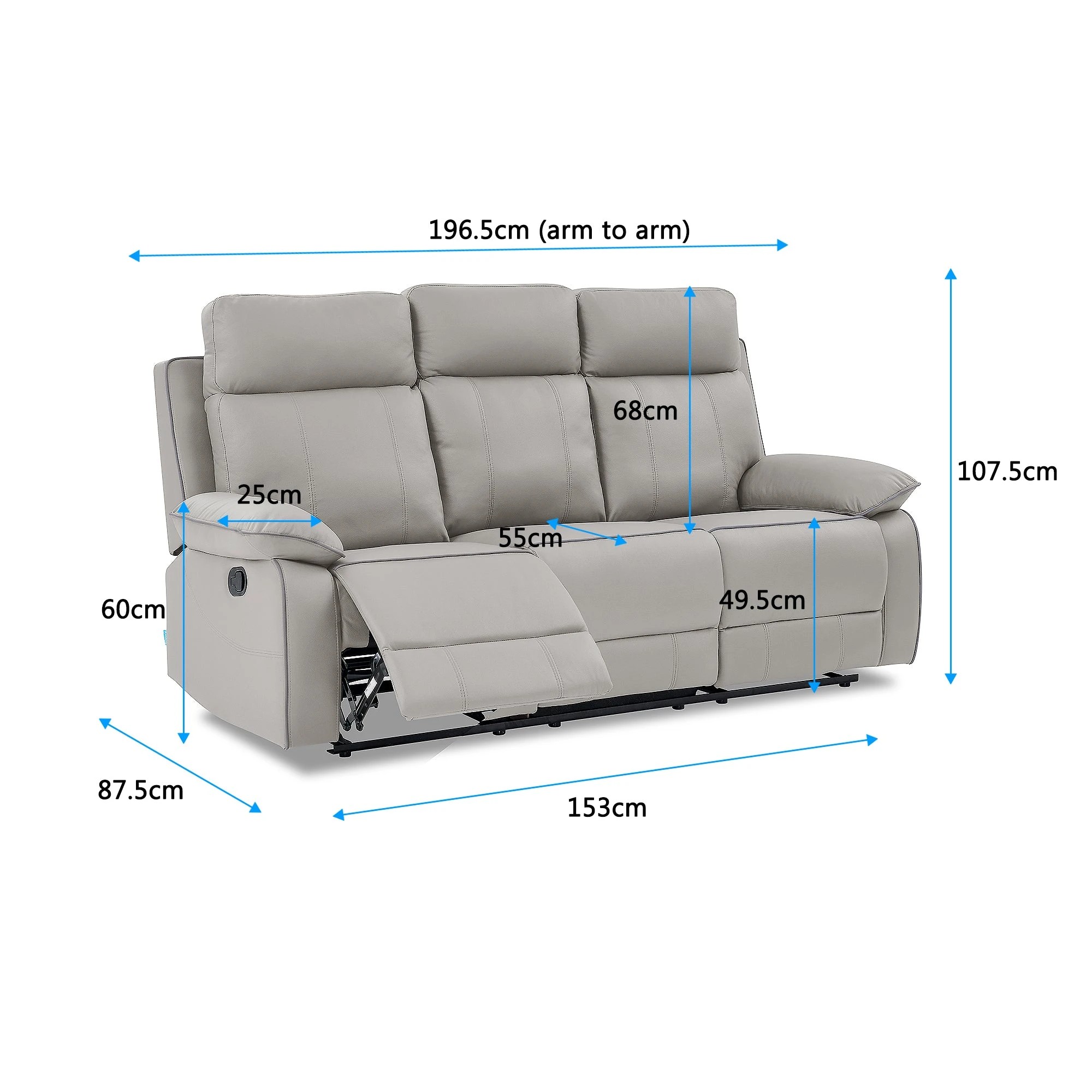 5 Foret 6-seater Sofa Lounge Convertible Couch Furniture Ottoman Recliner Chaise, 5 of 7