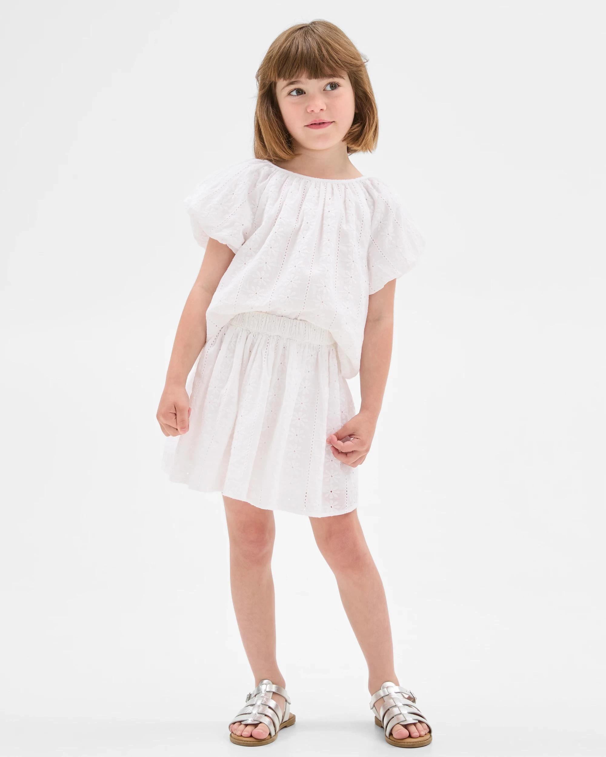 2 Target Australian Cotton Broderie Skirt CREAM, 2 of 6