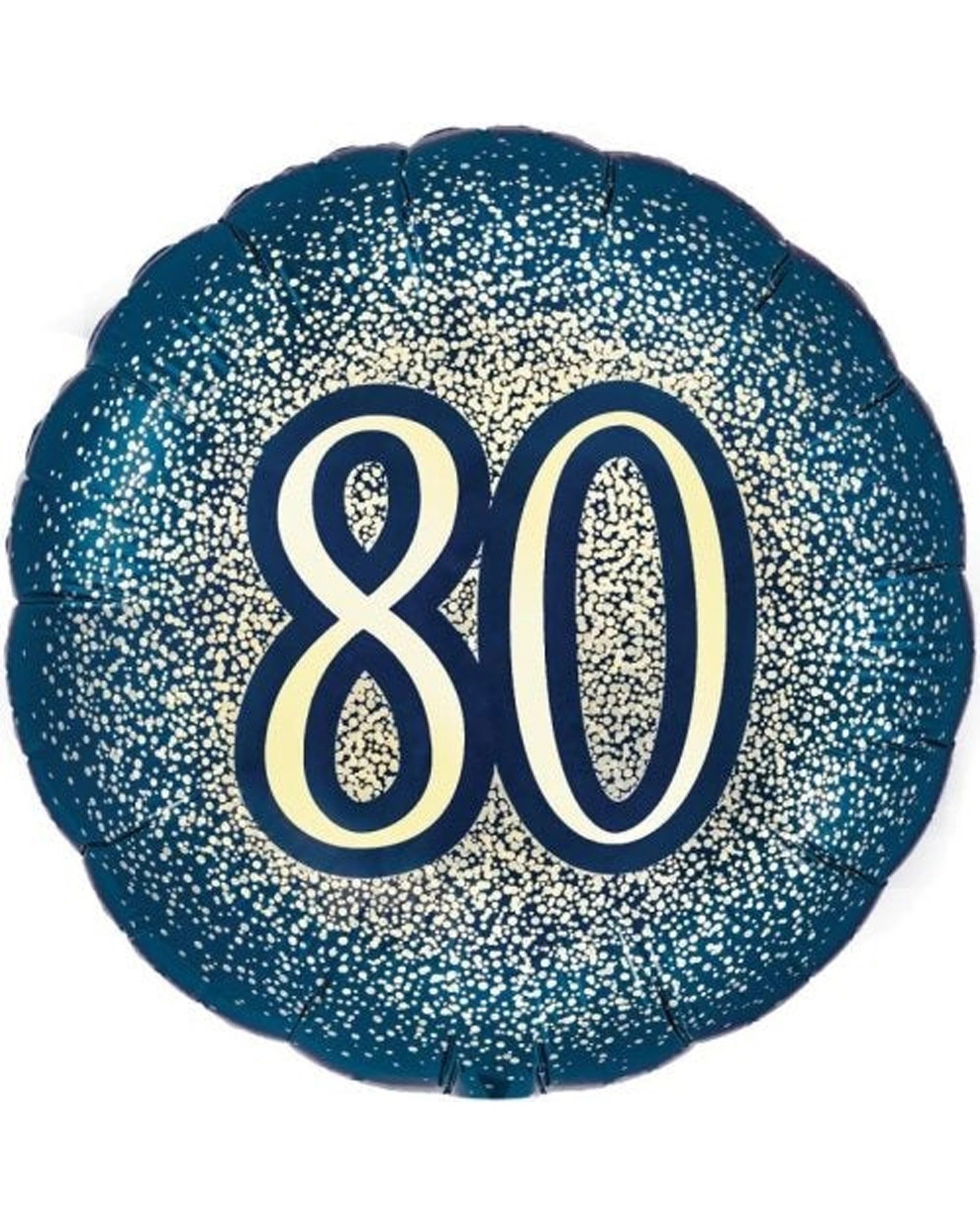 1 Alpen Foil Balloon Glitter Number 80 Birthday Decor 45cm Navy - Multi, 1 of 1