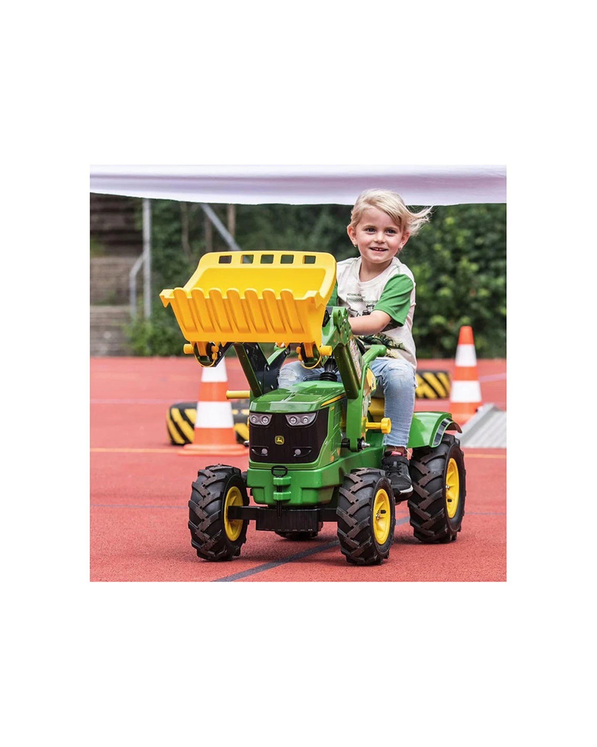 2 John Deere Rolly Farmtrac 6210R Tractor With Inflatable Tyres Ride-On Toy - Multi, 2 of 2