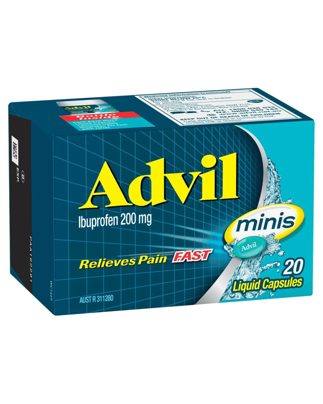 20 Pack Advil Ibuprofen 200 mg Minis Liquid Caps
