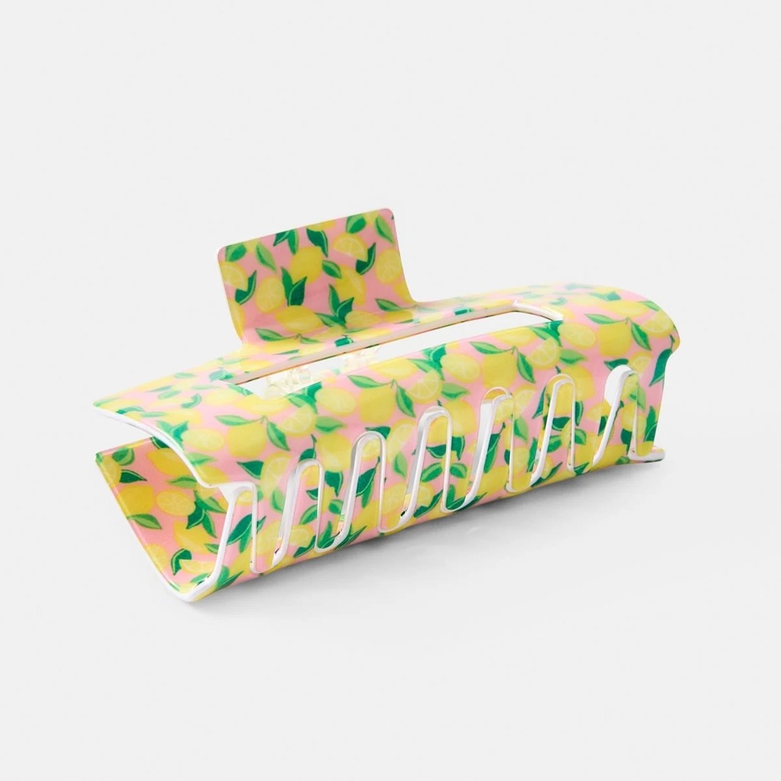 2 Yellow Rectangle Lemon Claw Hair Clip, 2 of 4