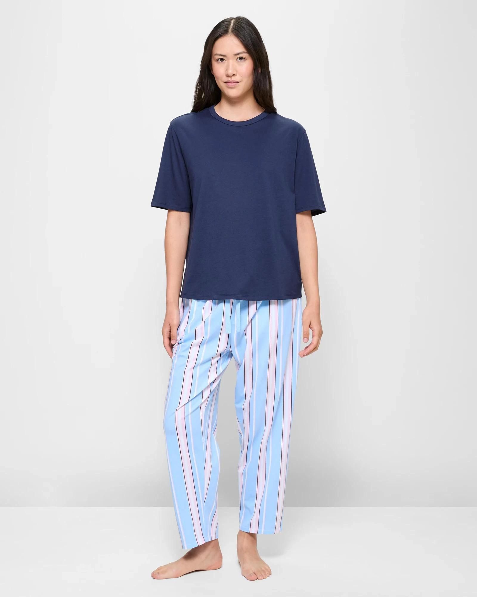 2 Target Woman Australian Cotton Sleep Core T-Shirt NAVY BLUE, 2 of 5