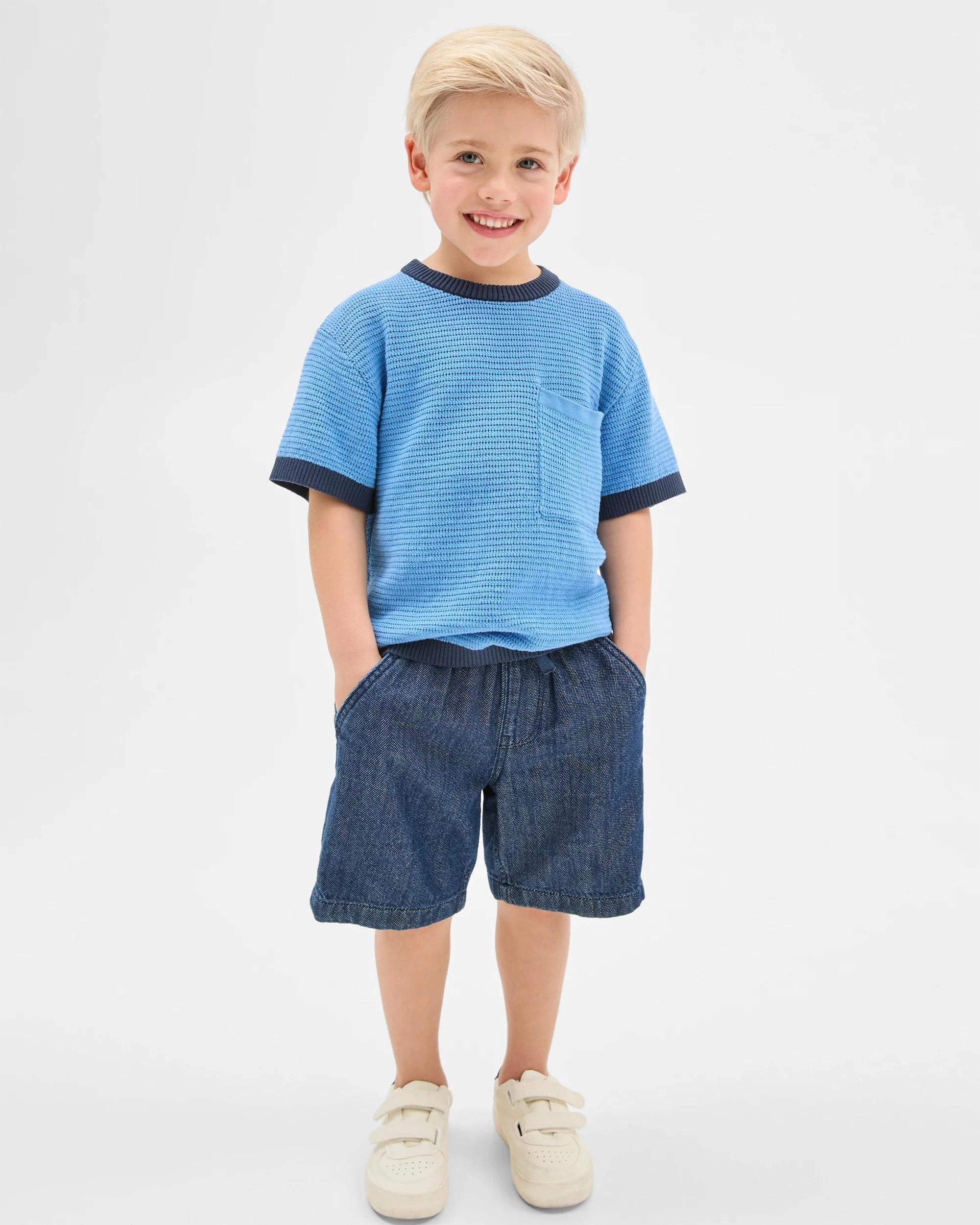 2 Target Australian Cotton Knit T-shirt with Pocket BLUE, 2 of 5