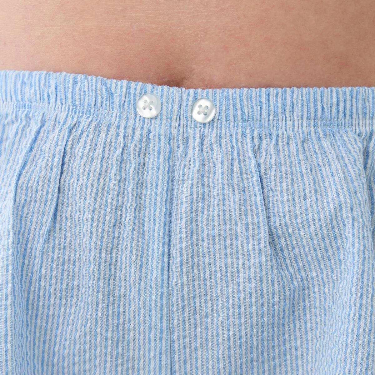 4 Cotton Seersucker Shorts Stripe Scenic Blue, 4 of 5