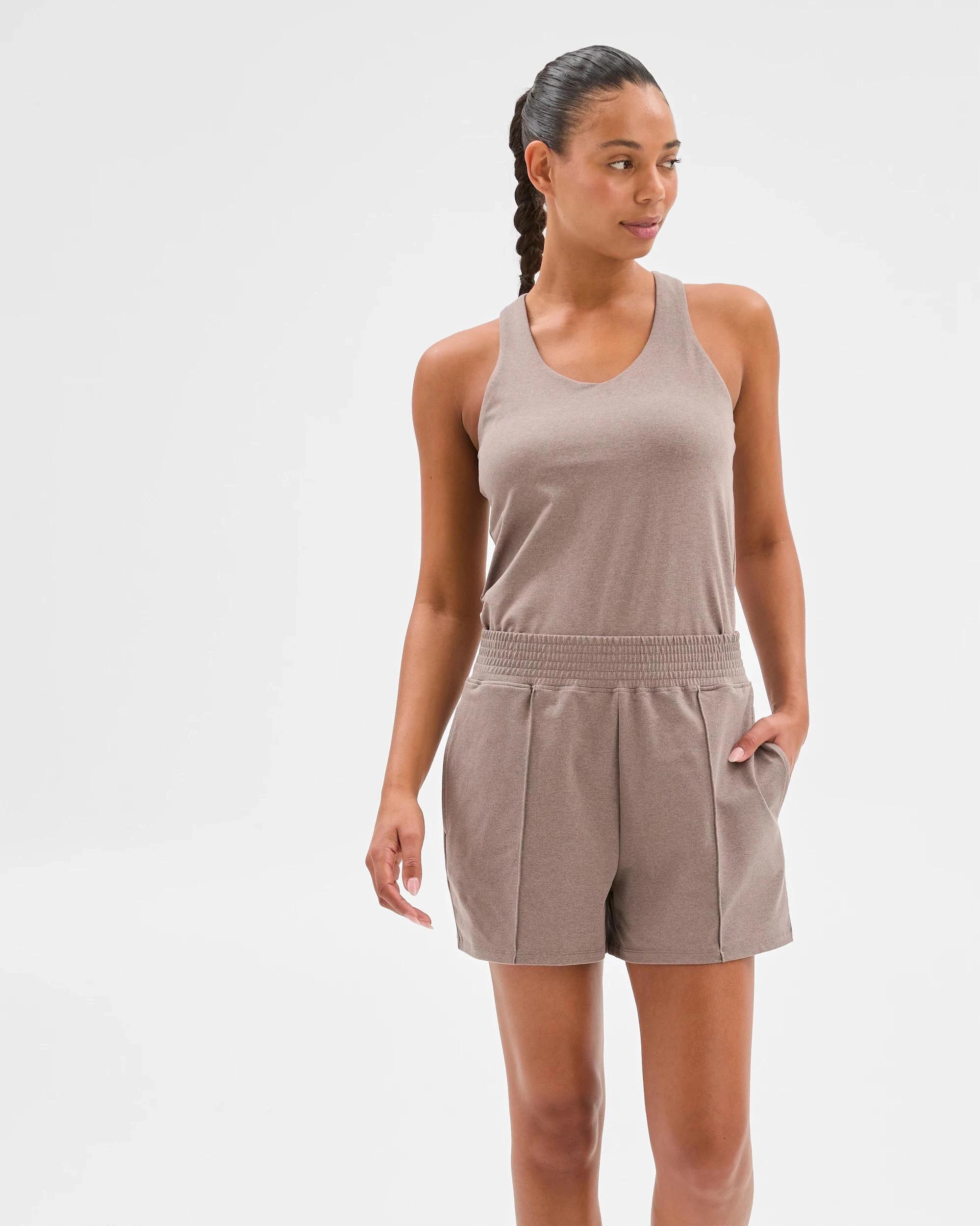 1 Target Active Studio Luxe Relaxed Shorts MUSHROOM MARLE, 1 of 5