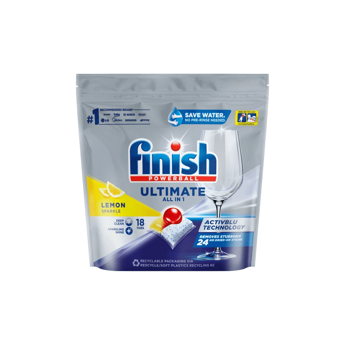 2 18pc Finish Powerball Ultimate All-in-One Dishwashing Tablets Lemon Sparkle, 2 of 10