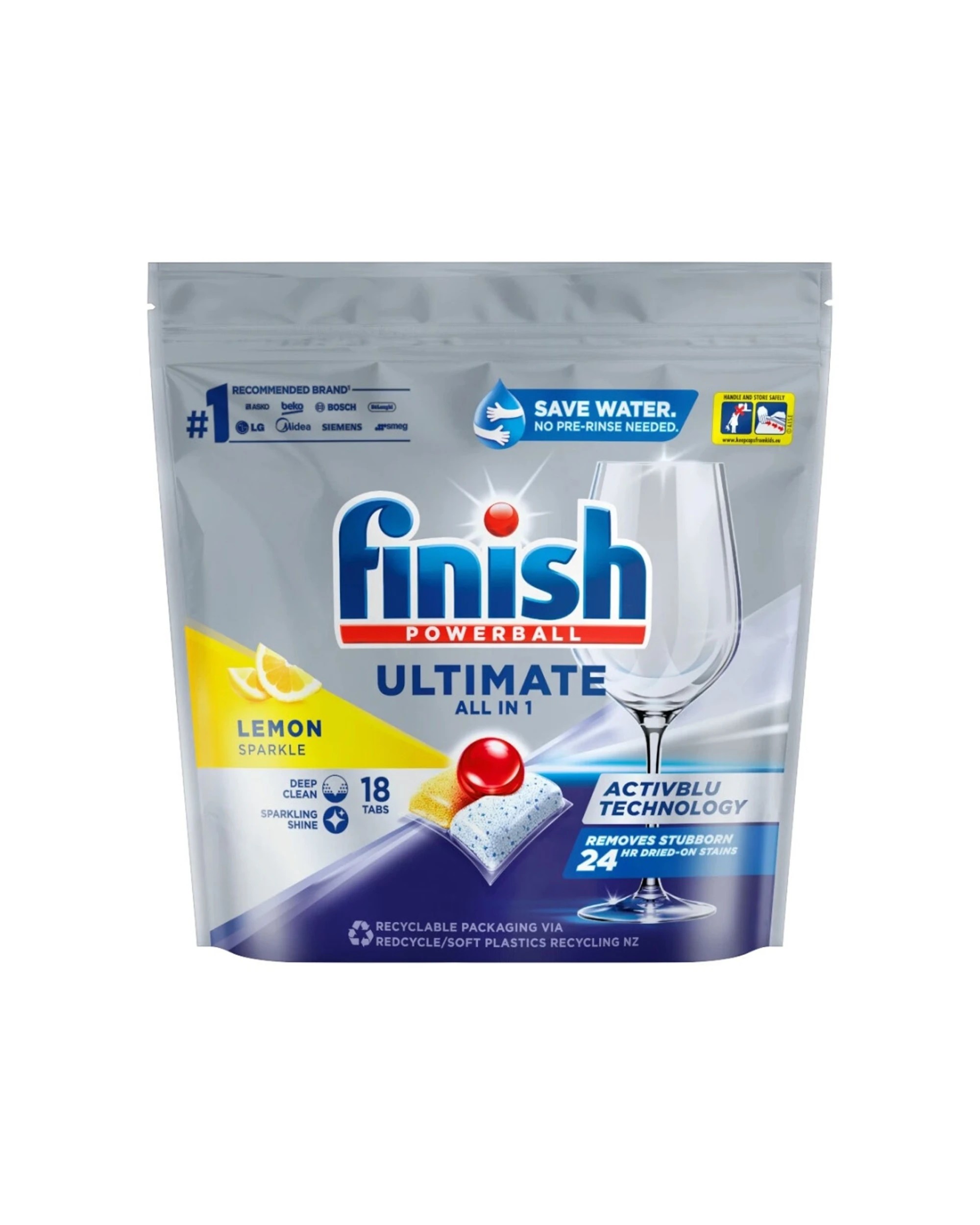 2 18pc Finish Powerball Ultimate All-in-One Dishwashing Tablets Lemon Sparkle, 2 of 10