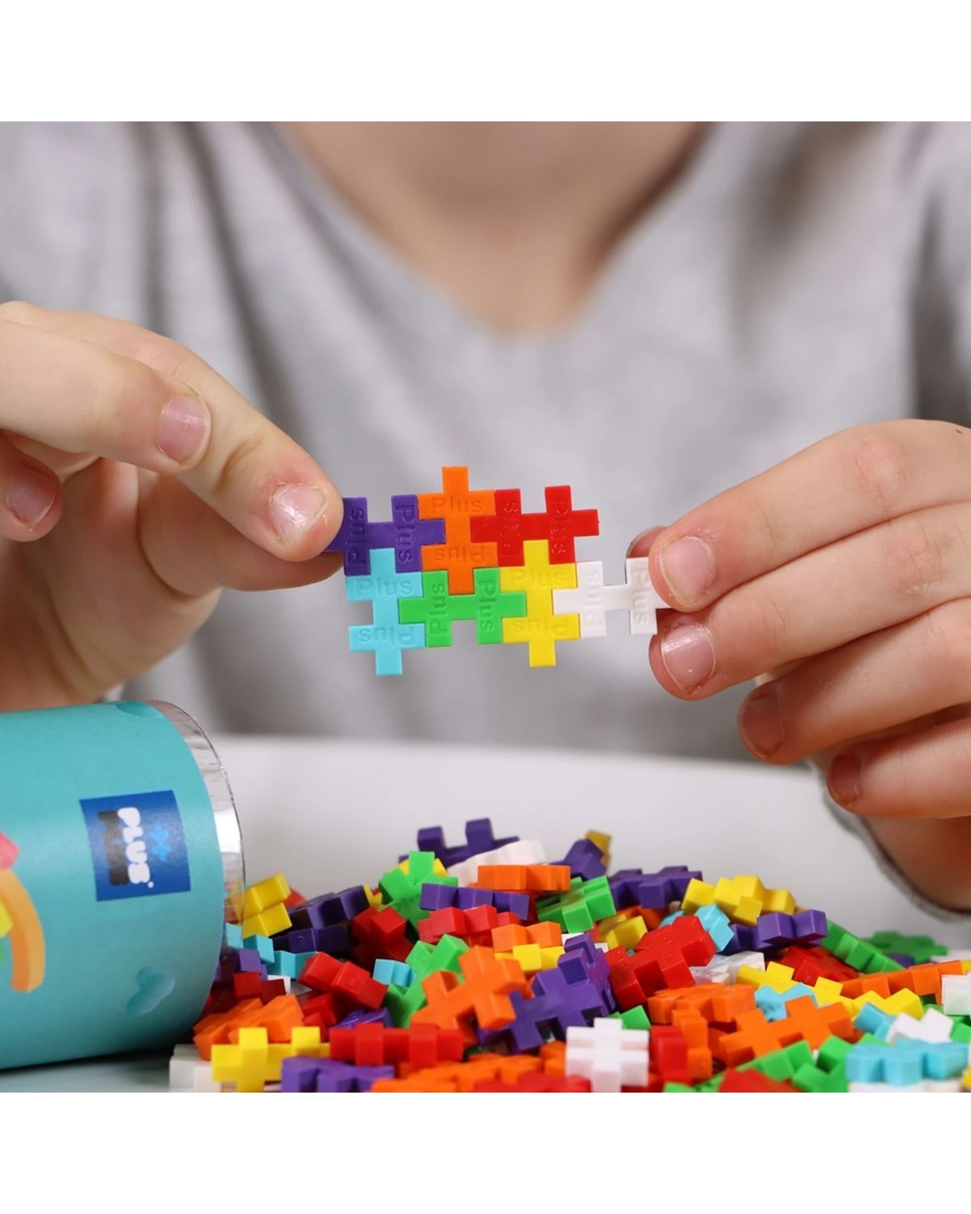 2 Plus-Plus 100pc Rainbow Color Mix Tube Building Blocks STEM Kids Toy, 2 of 3
