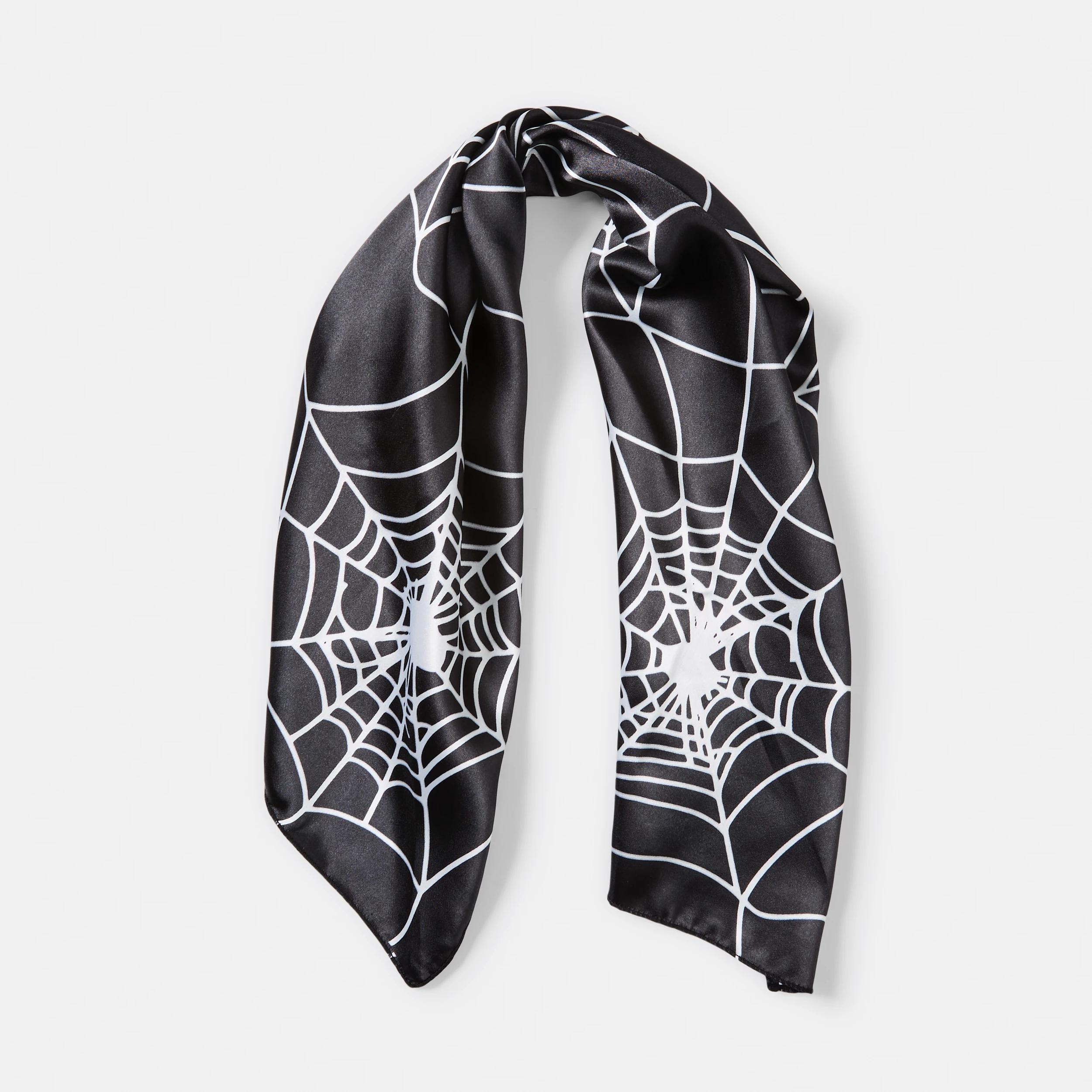 1 Spider Web Scarf - Black and White Black, 1 of 6