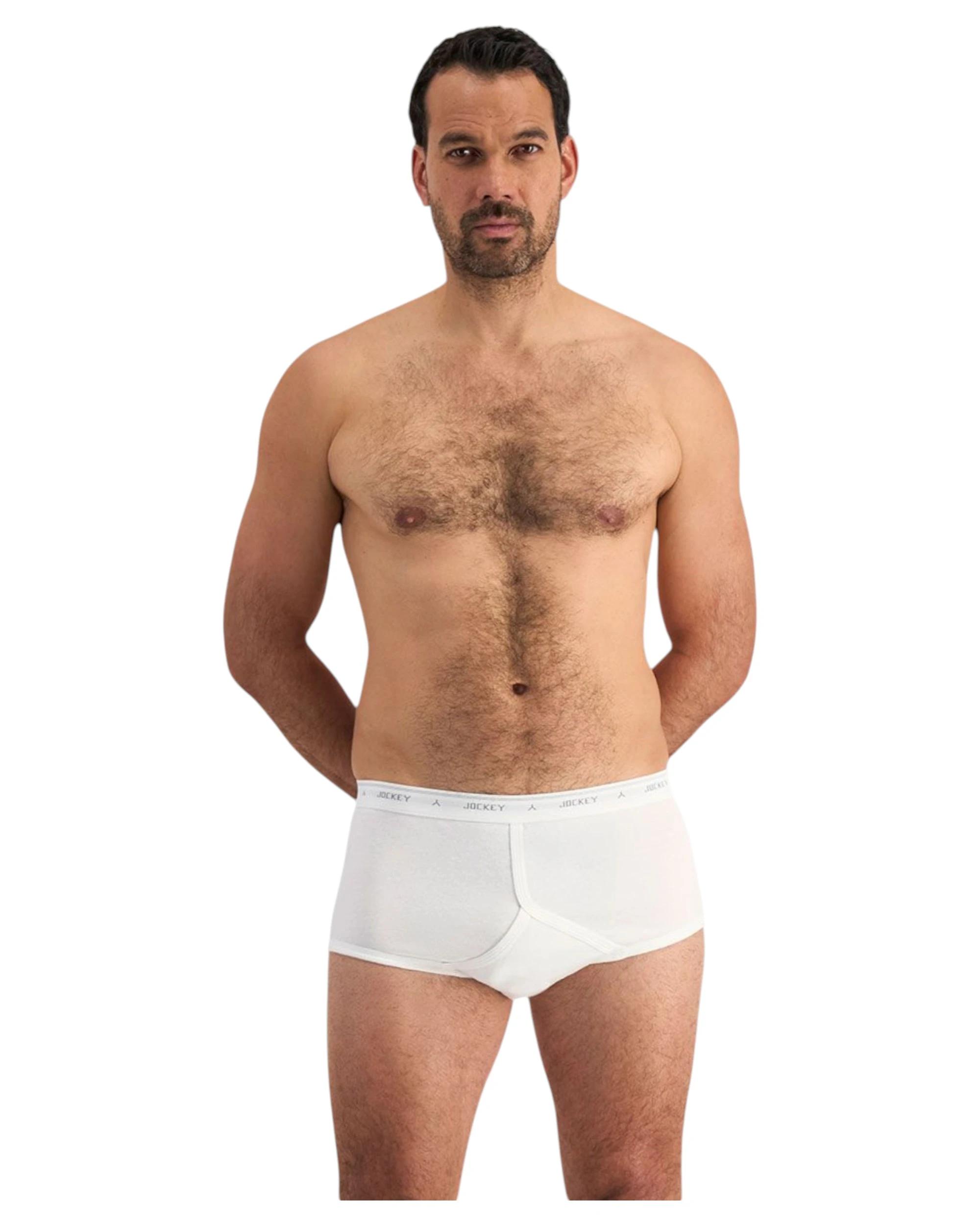 2 Jockey 4 Pack Mens Y-Front Briefs Original Classic White Underwear WHITE, 2 of 4