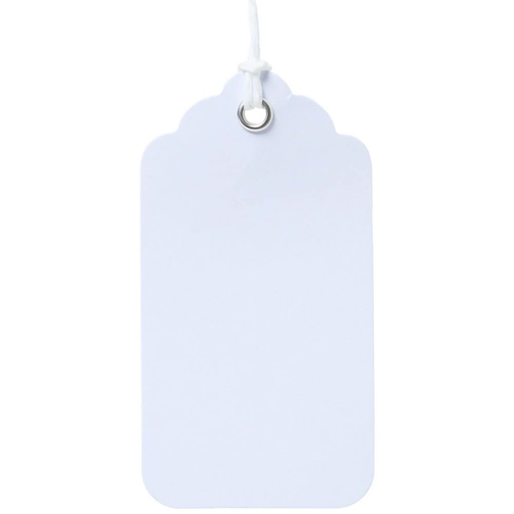 2 Otto Shipping Tag Scallop White 25 Pack, 2 of 3